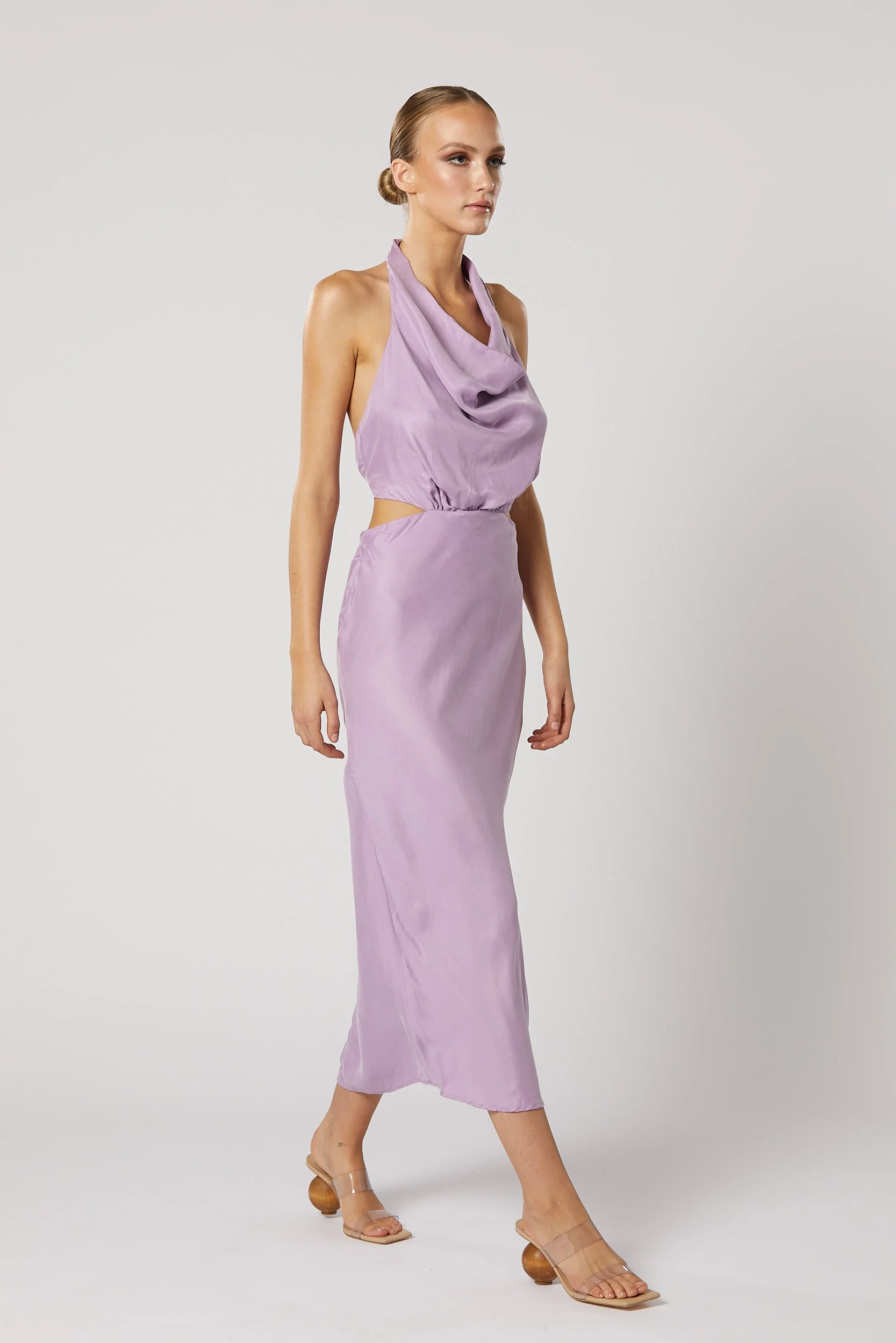 Avery Cowl Dress - Lilac - Image 4
