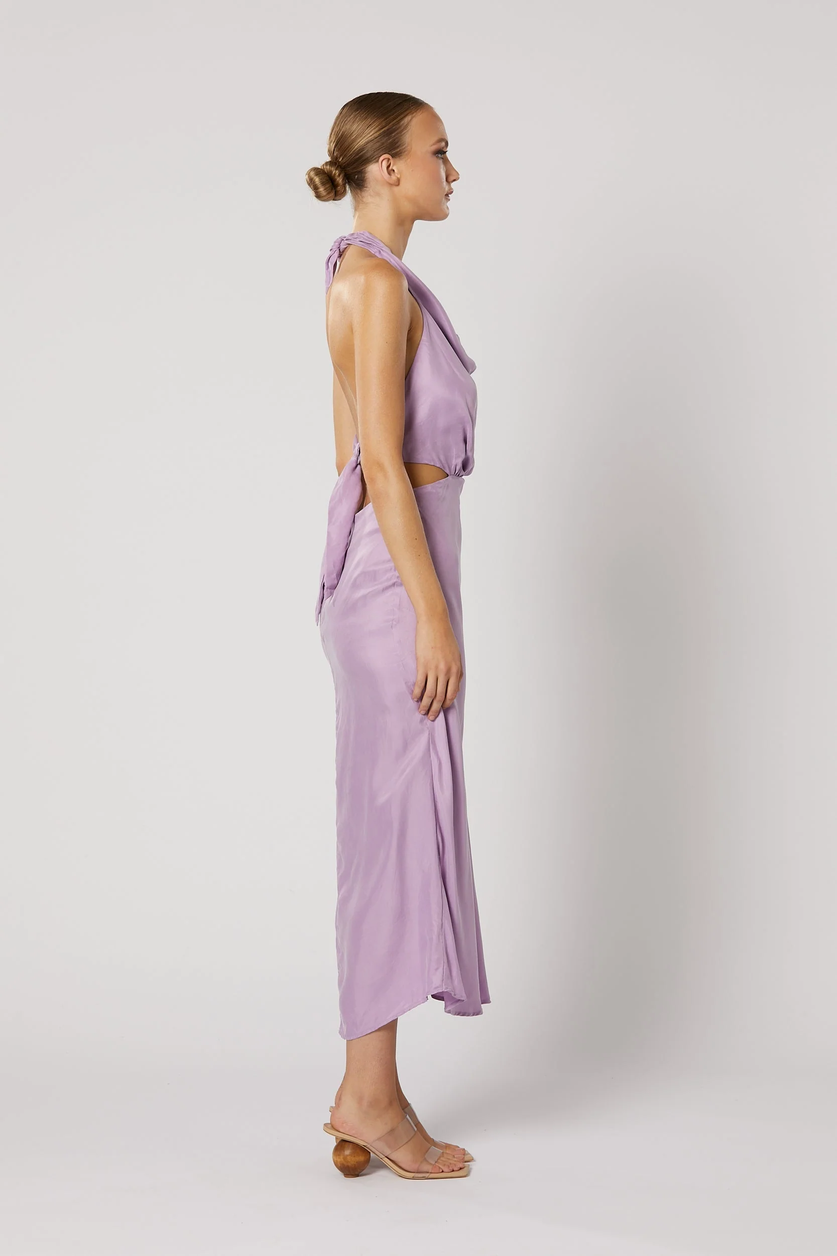 Avery Cowl Dress - Lilac - Image 5