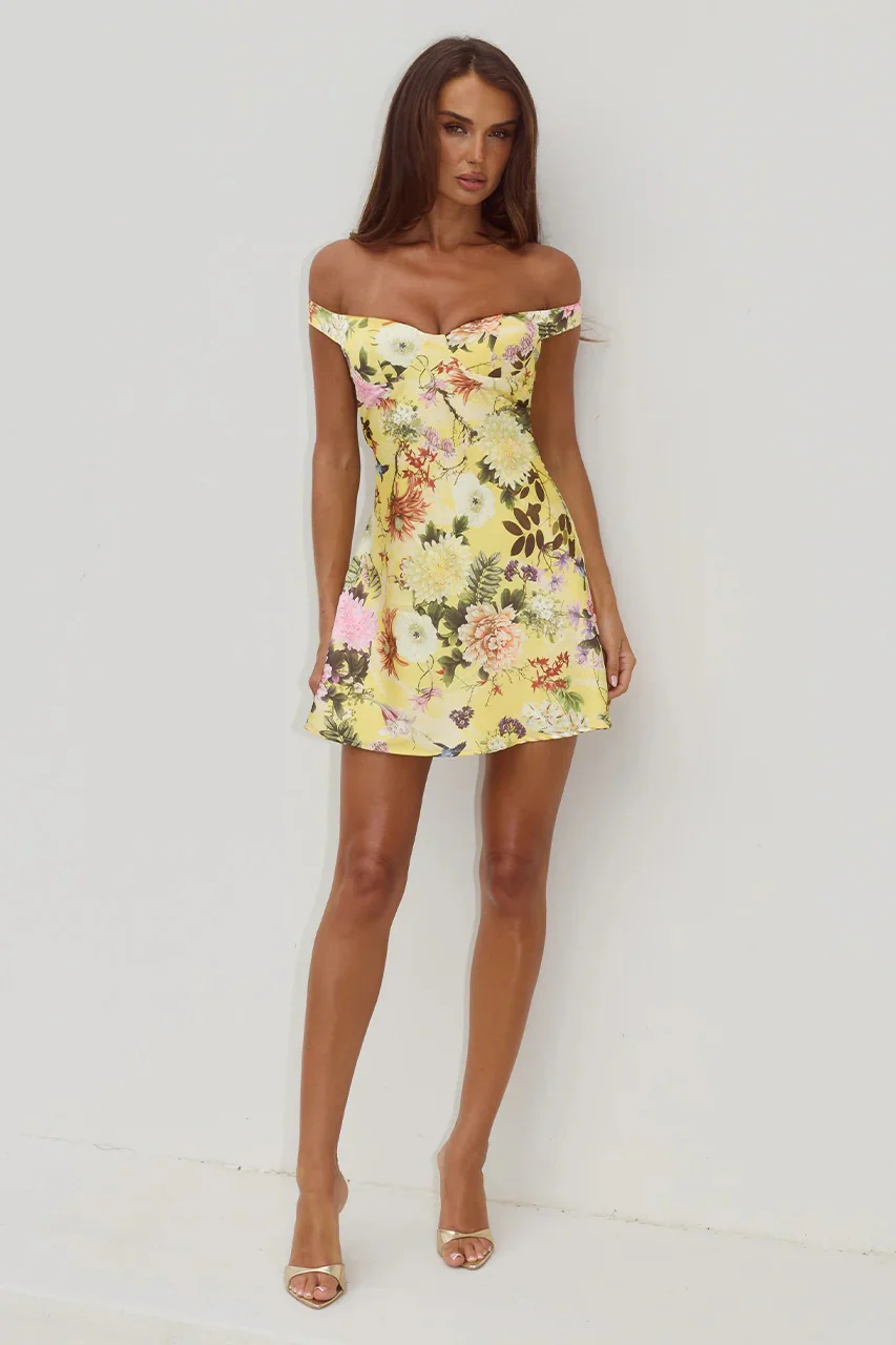 Aveta Mini Dress - Kendall Yellow - Image 4