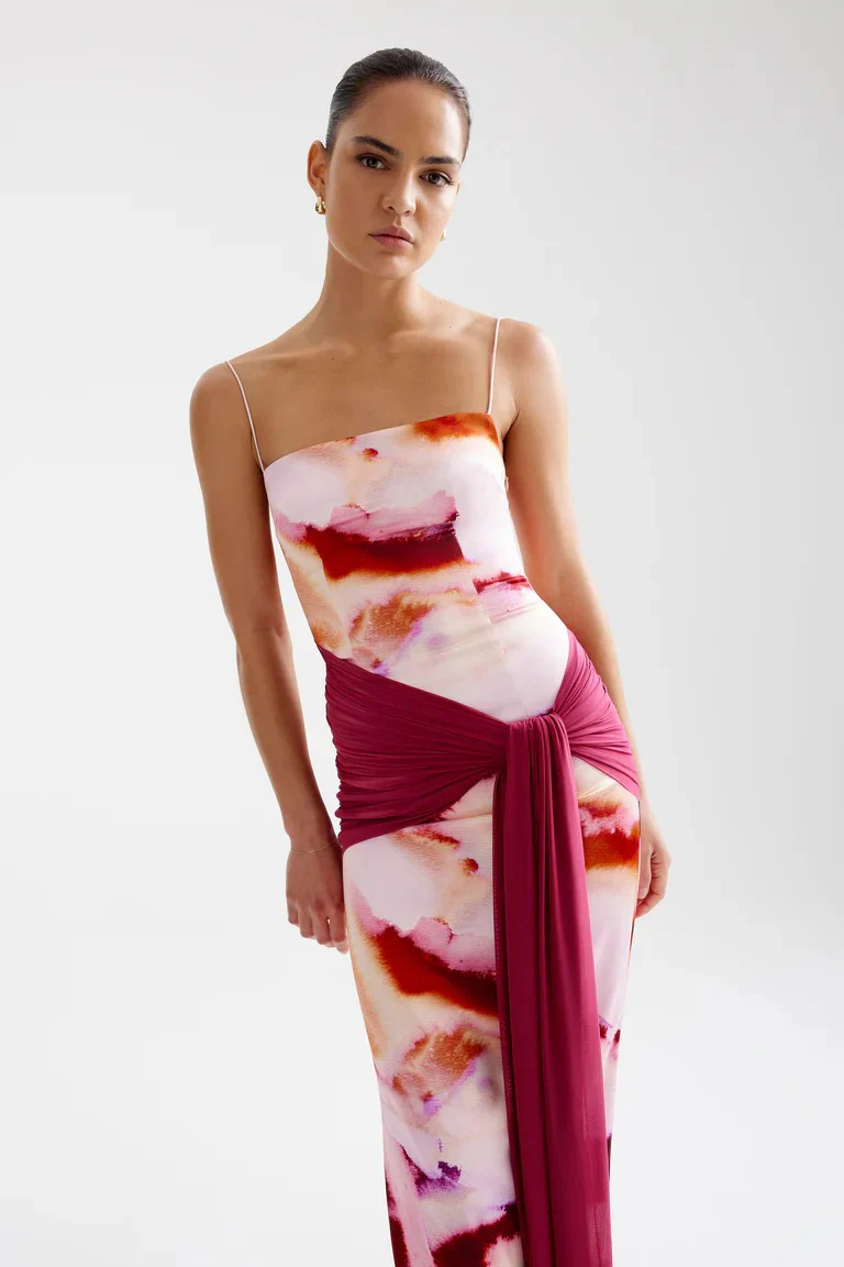 Ayla Dress - Pink Mineral Print - Image 3