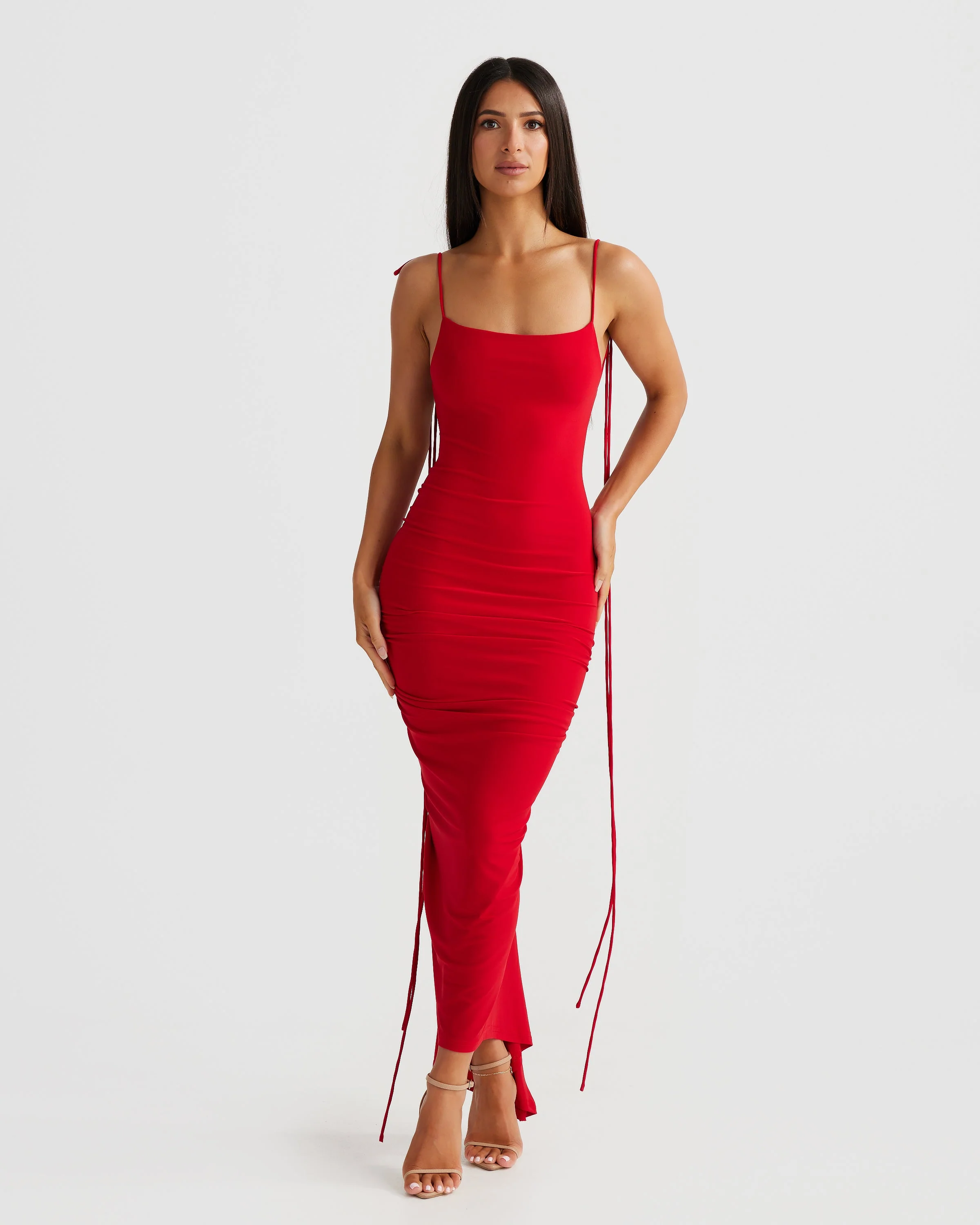 Azari Midi Dress - Red - Image 3