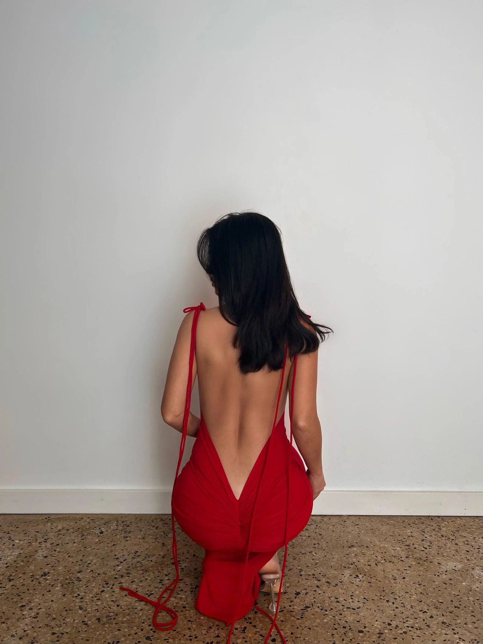 Azari Midi Dress - Red - Image 6
