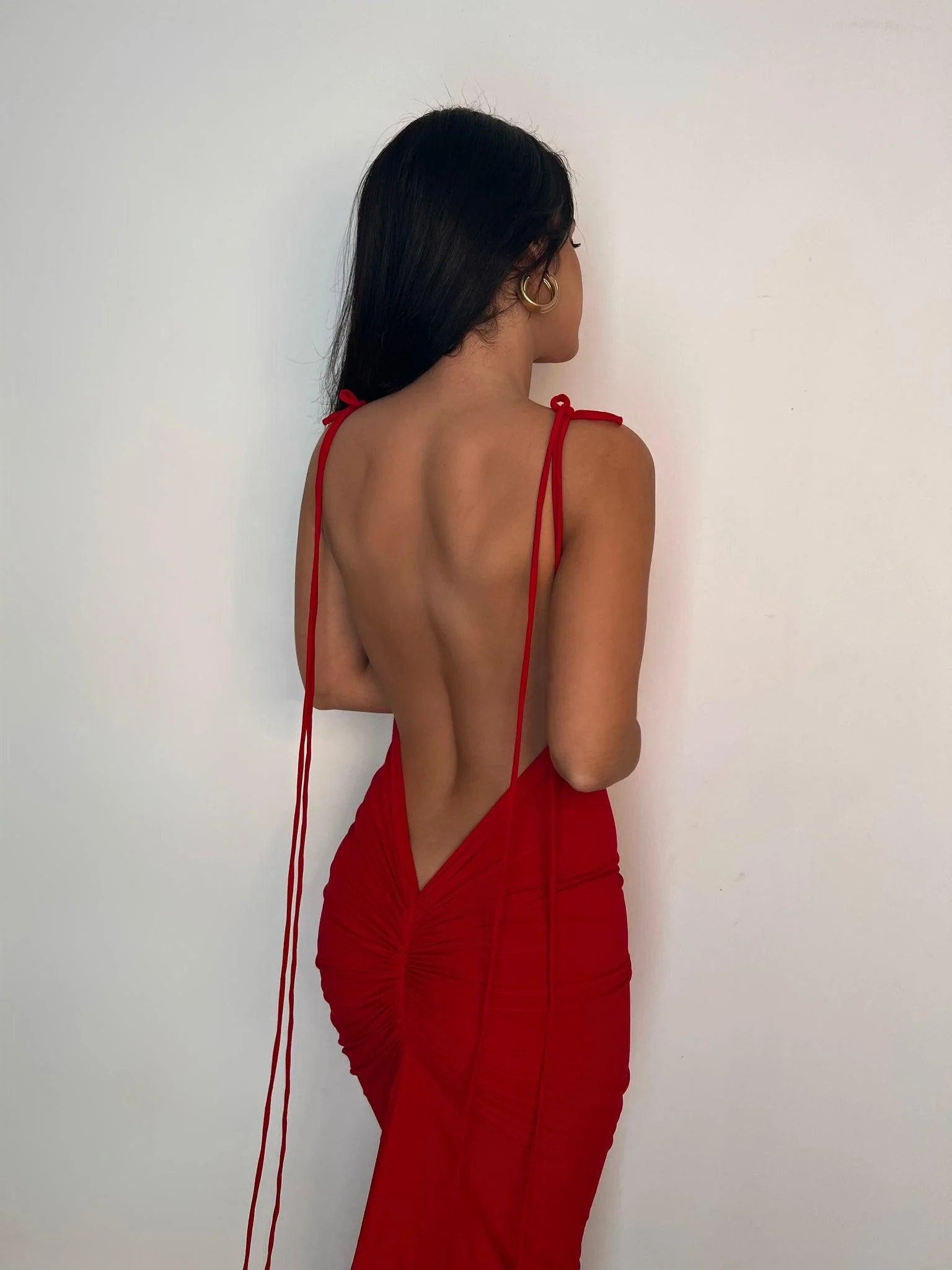 Azari Midi Dress - Red - Image 8