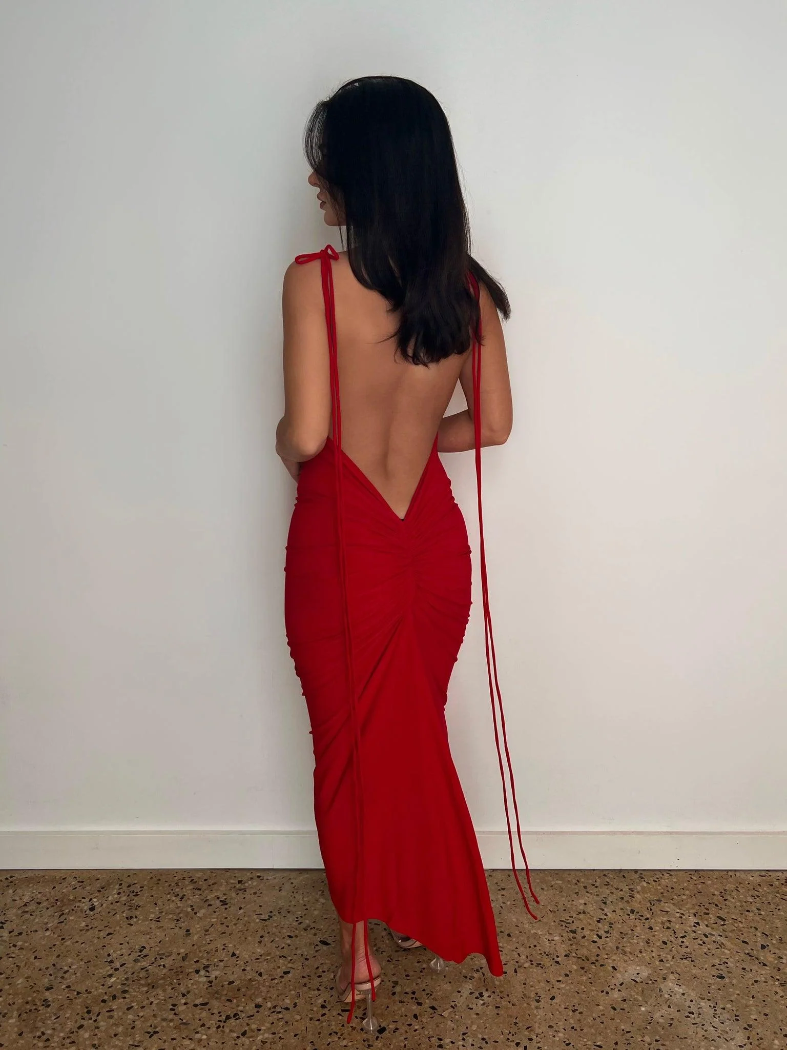 Azari Midi Dress - Red - Image 9