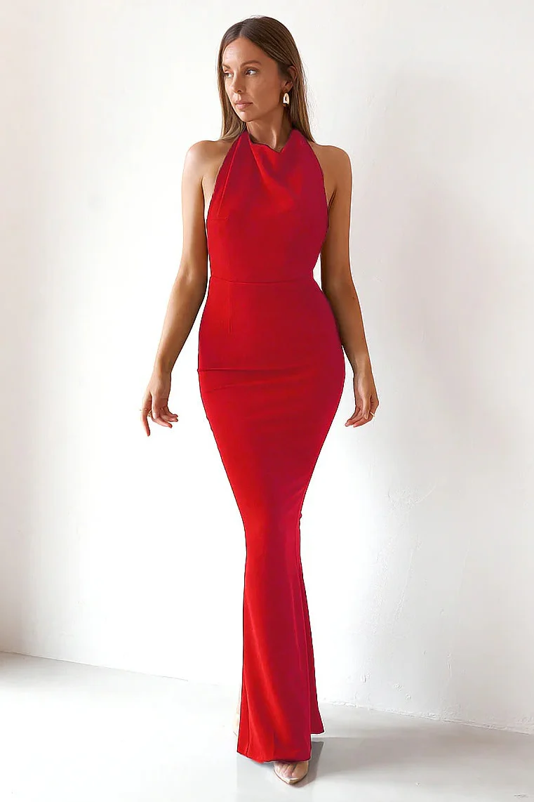 Backless Gown - Chilli - Image 3