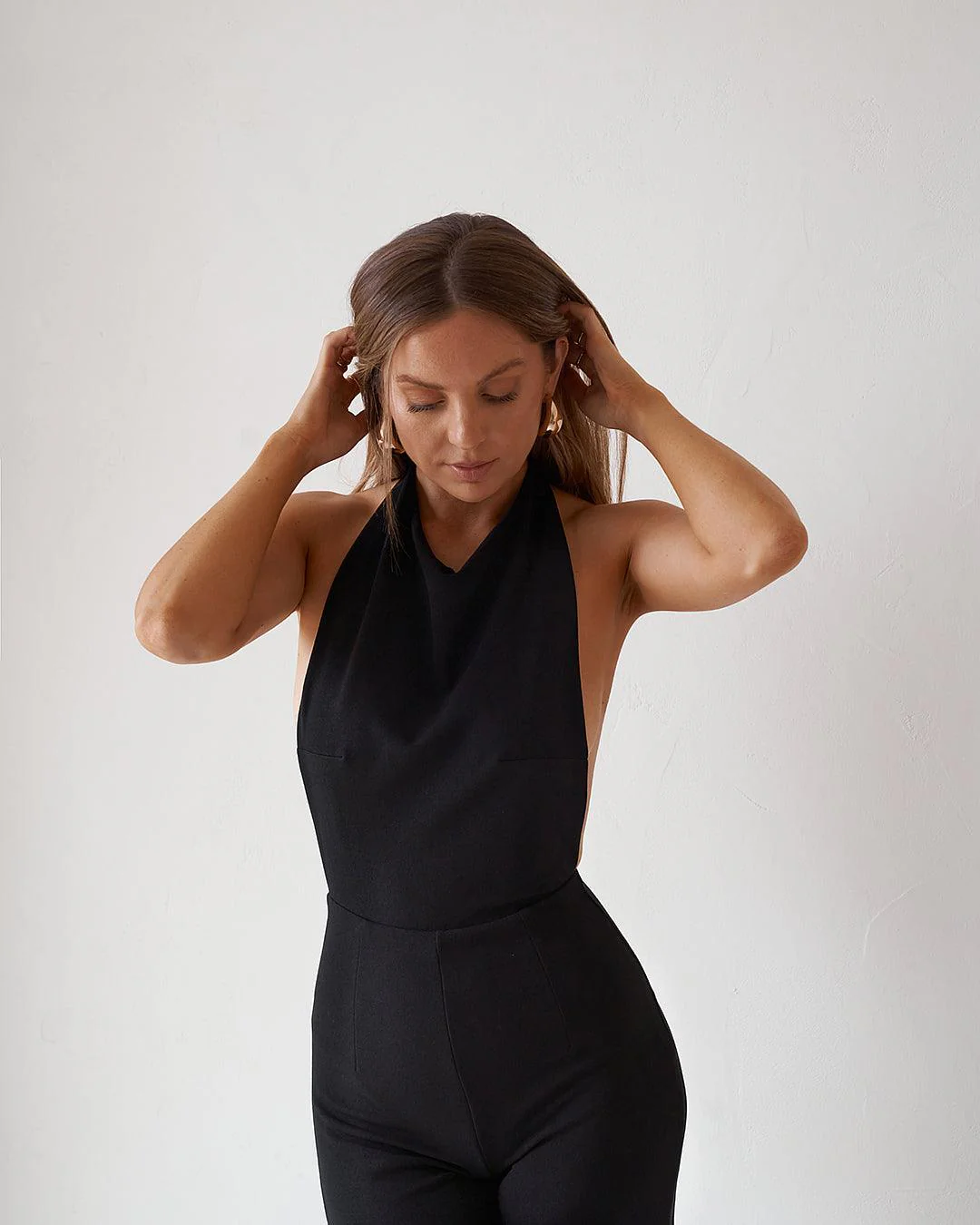 Backless Jumpsuit - Black (PREORDER) - Image 5