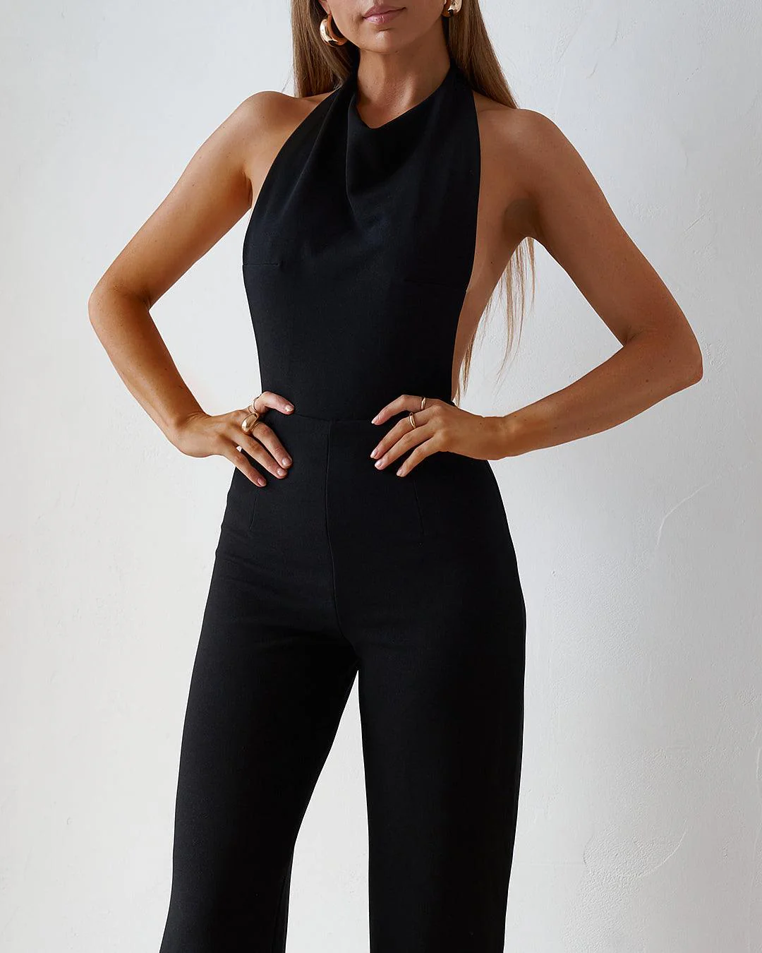 Backless Jumpsuit - Black (PREORDER) - Image 9