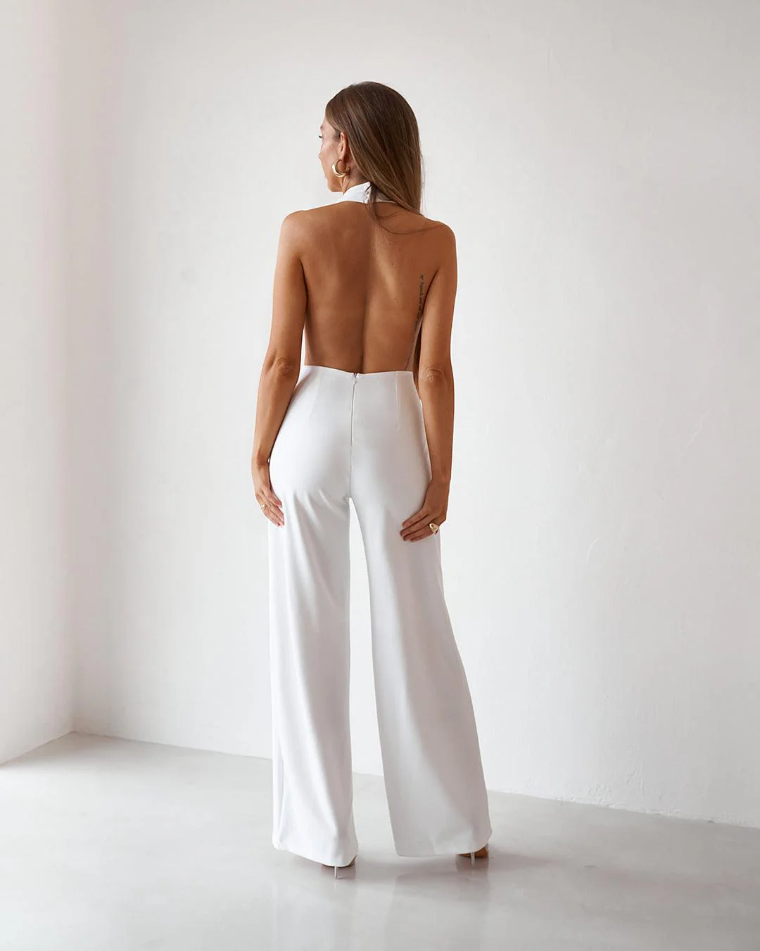 Backless Jumpsuit - Vintage White (PREORDER) - Image 6