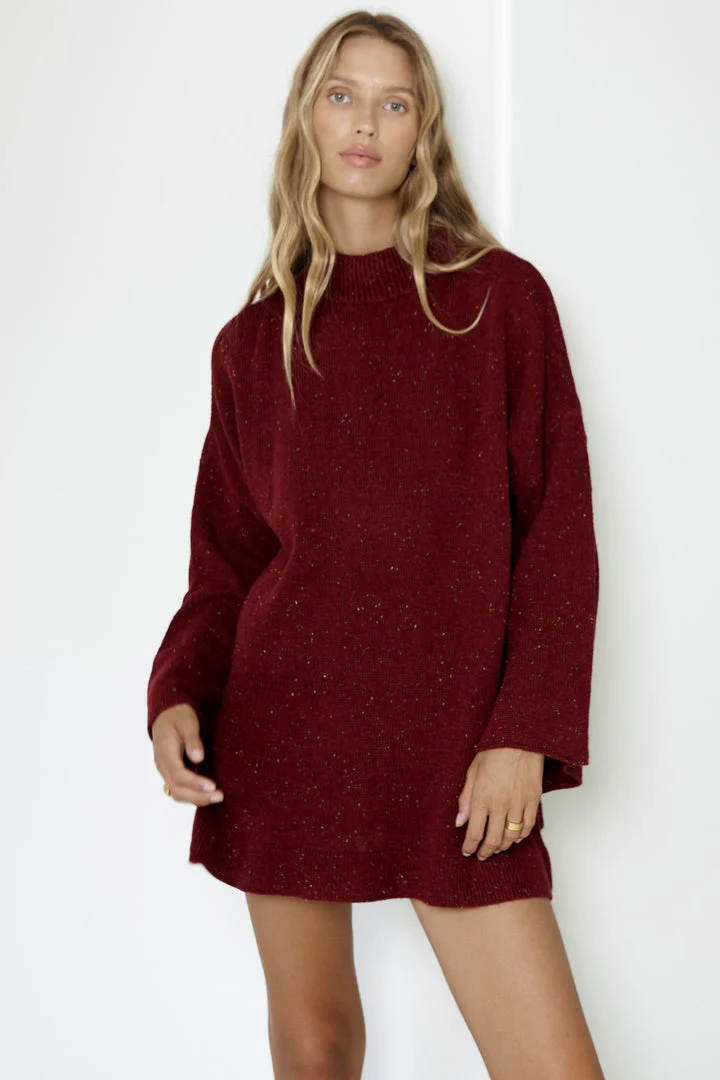 Bea Jumper - Burgundy Speckle - Image 2