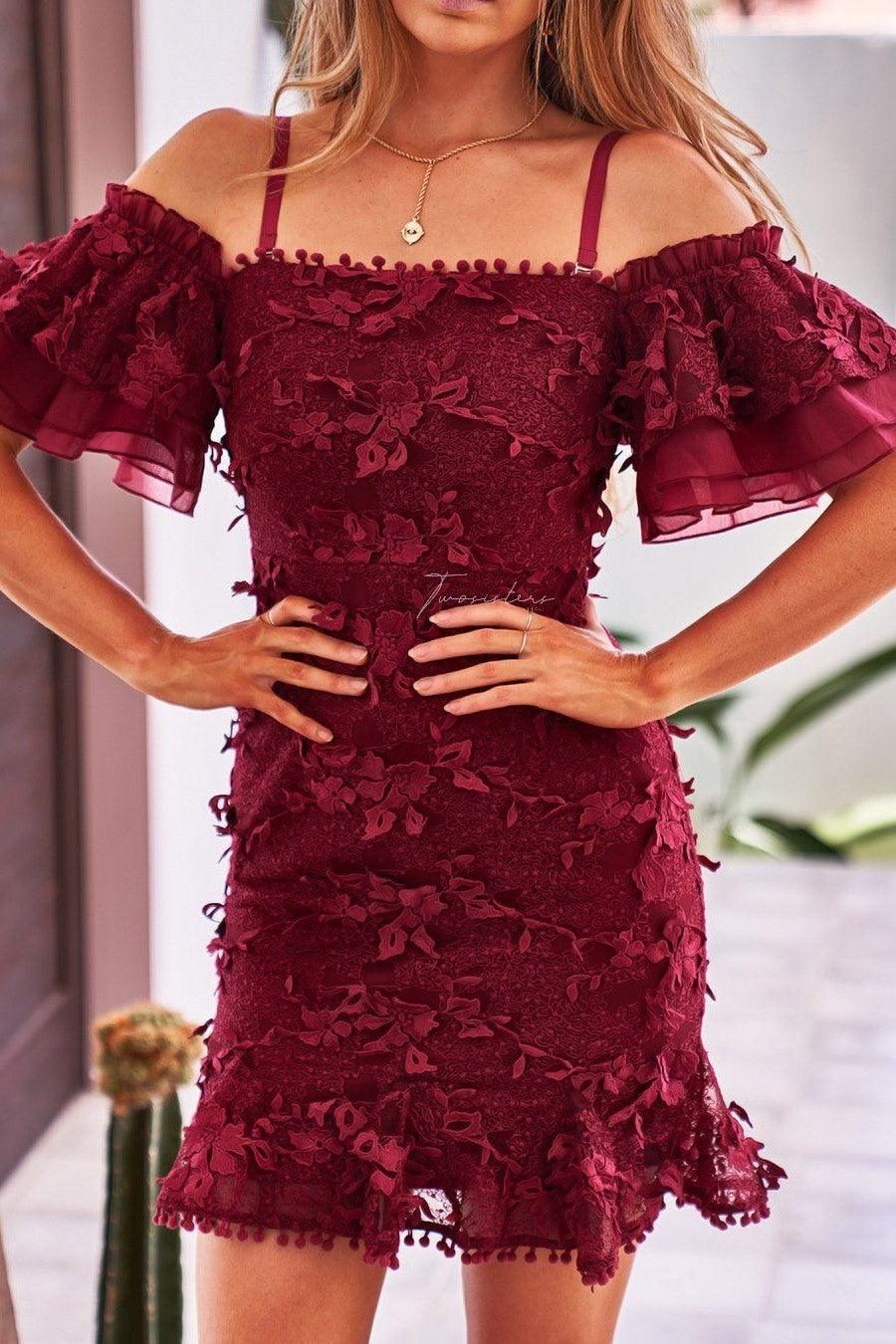 Beatrice Dress - Red - Image 2