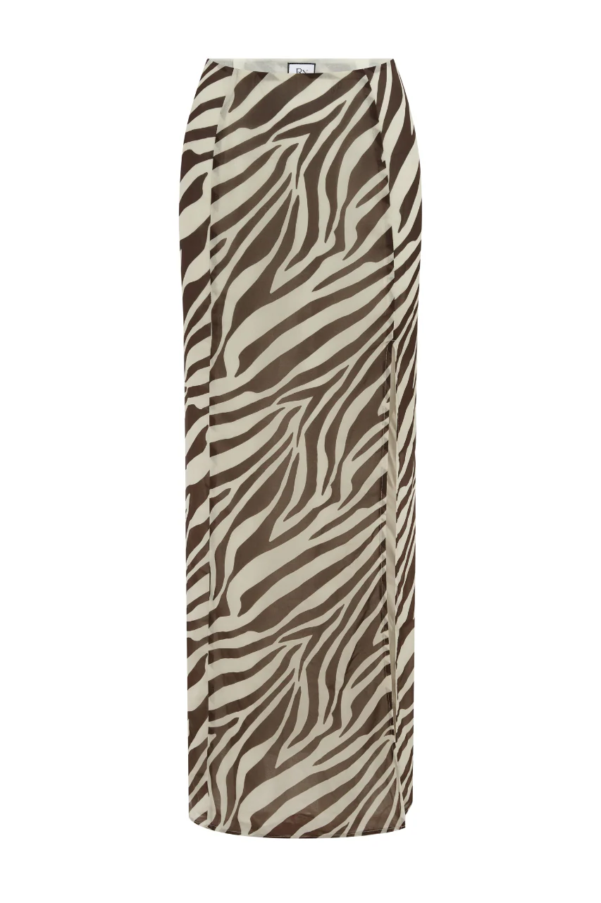 Belini Maxi Skirt - Zebra Chocolate - Image 3