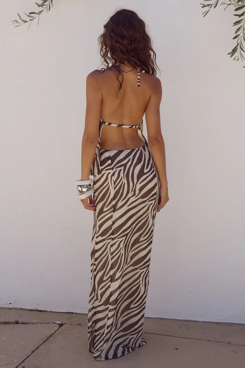 Belini Maxi Skirt - Zebra Chocolate - Image 4