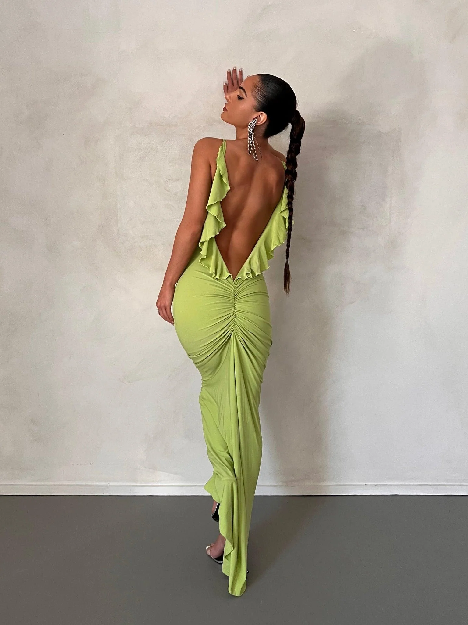 Bella Dress - Lime - Image 3