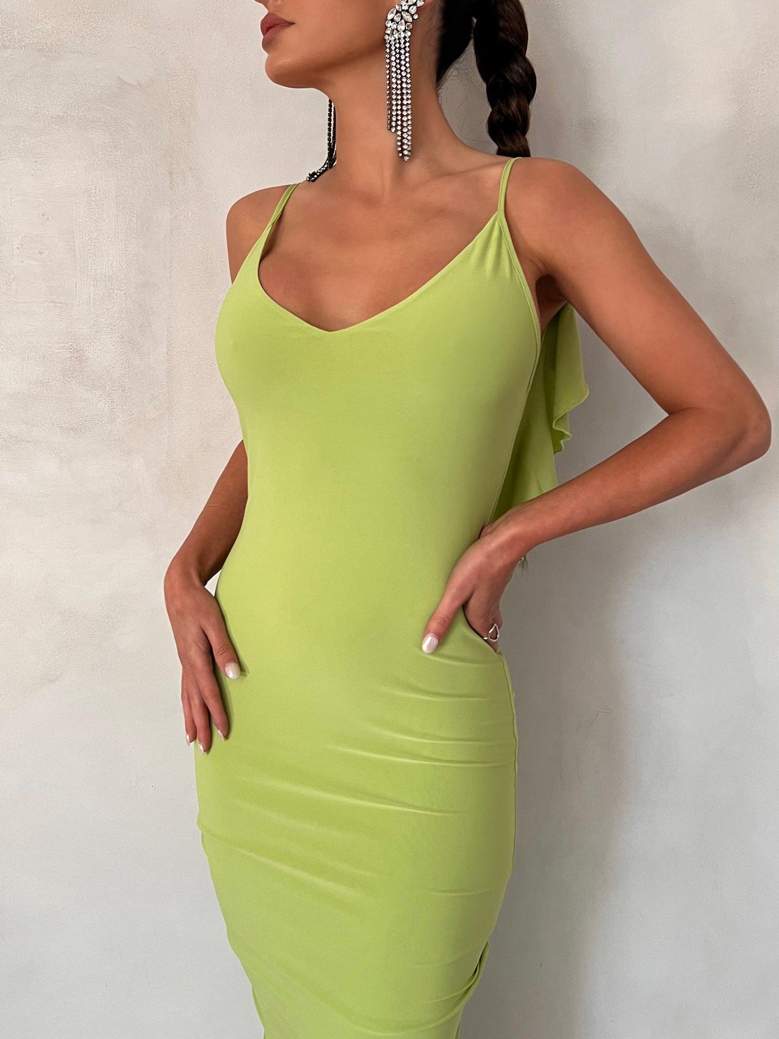 Bella Dress - Lime - Image 4