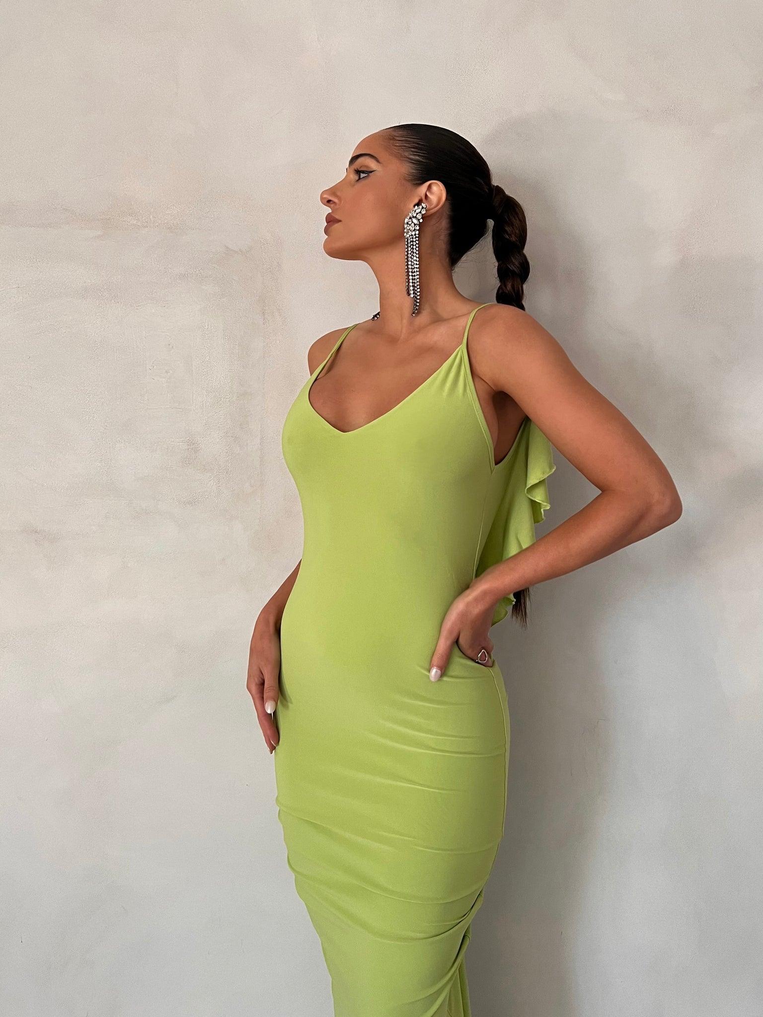 Bella Dress - Lime - Image 5
