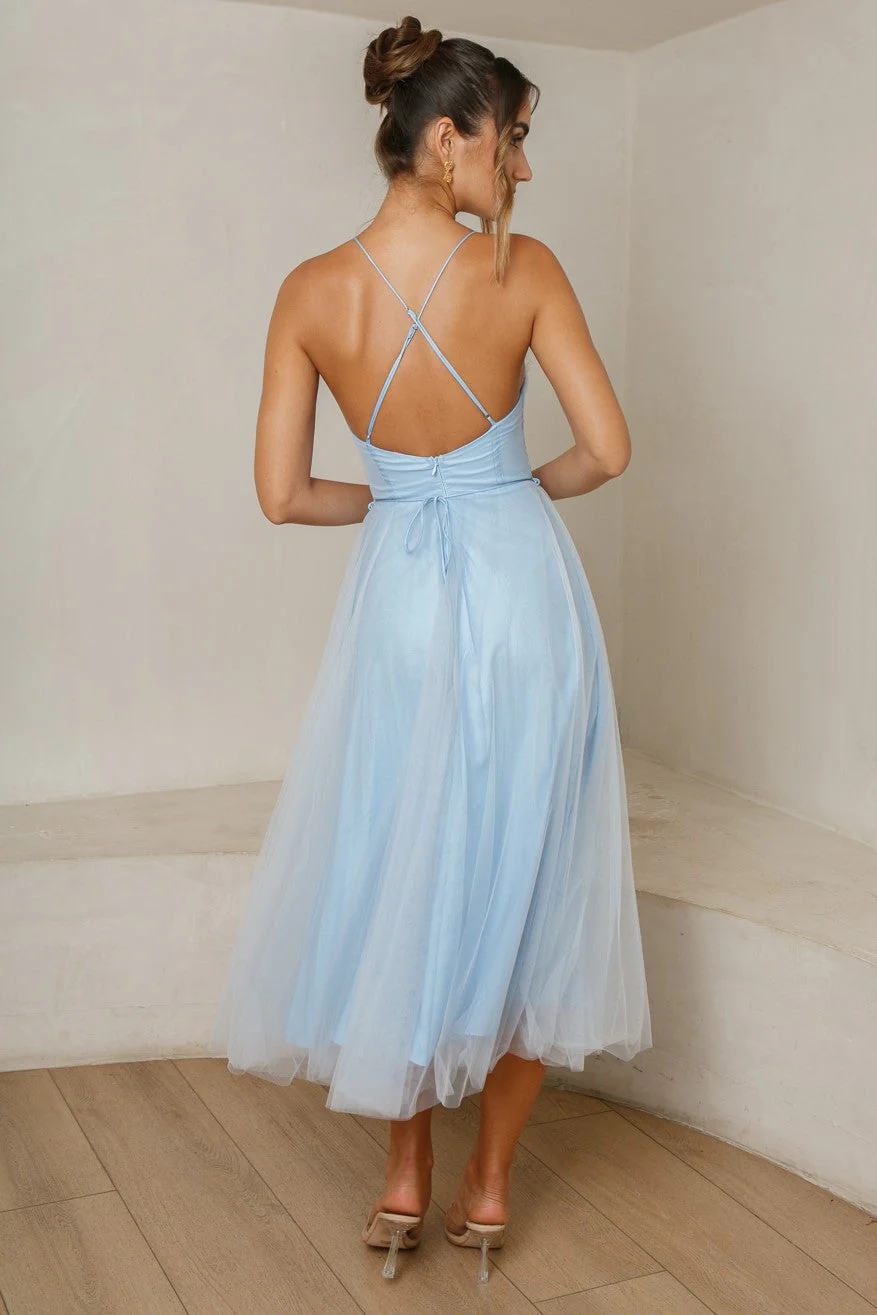 Belle Midi Dress - Blue - Image 2