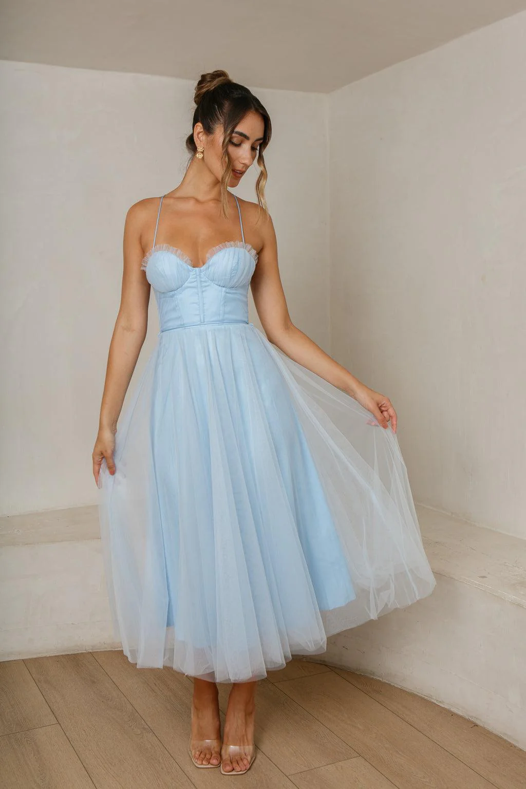 Belle Midi Dress - Blue - Image 4