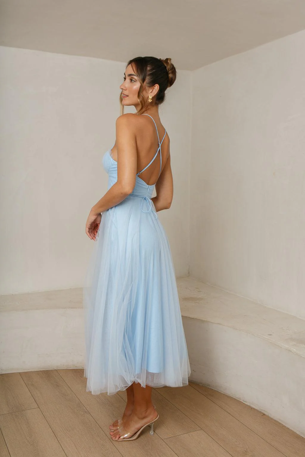Belle Midi Dress - Blue - Image 6
