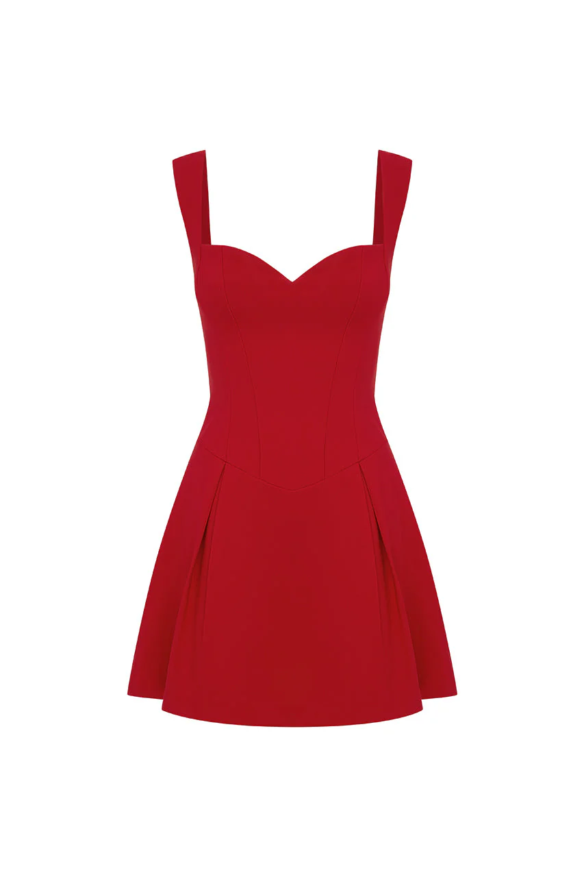 Bethani Mini Dress - Cherry - Image 6
