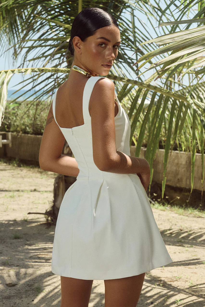 Bethani Mini Dress - White (PREORDER) - Image 2
