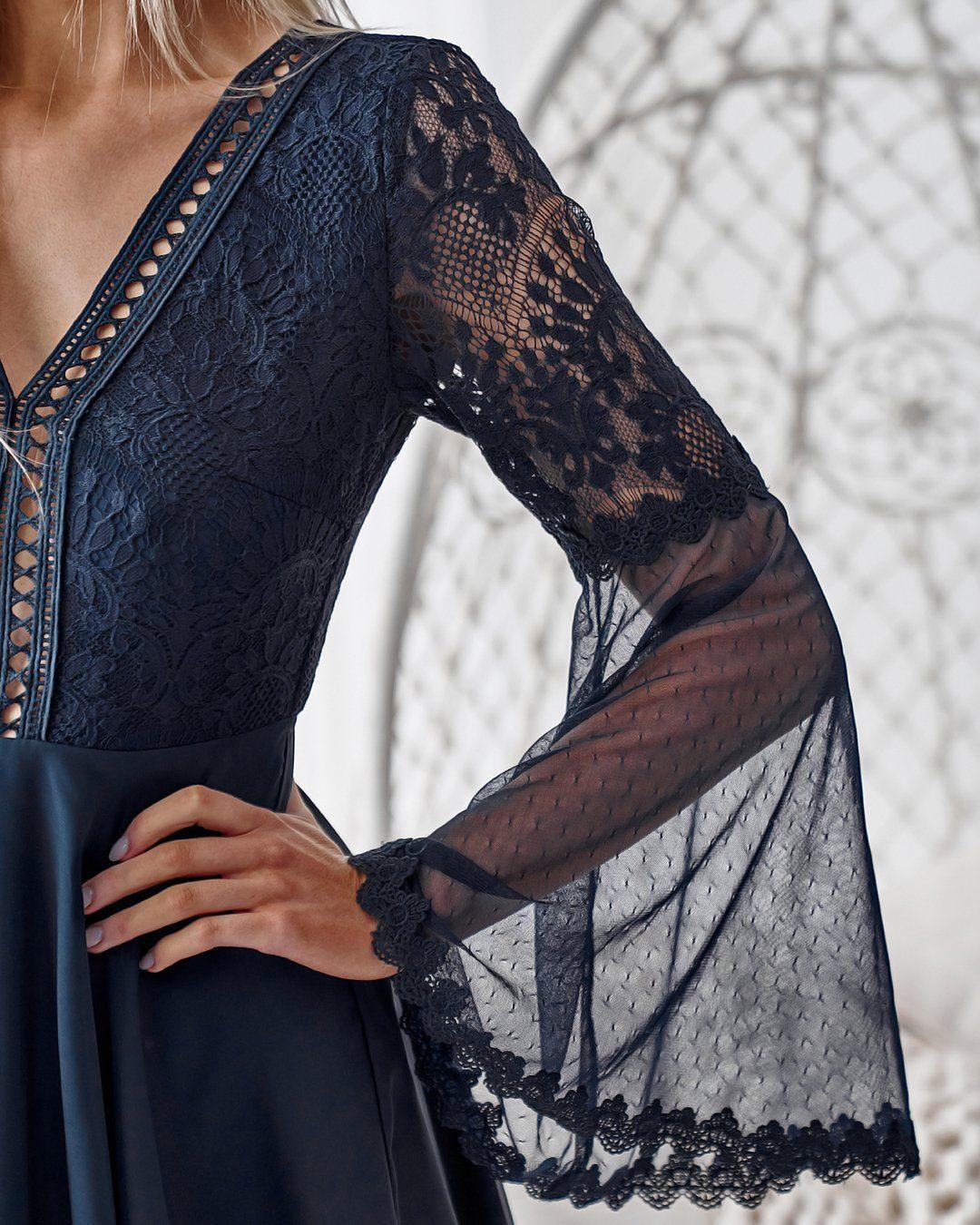 Bethany Dress - Navy - Image 4