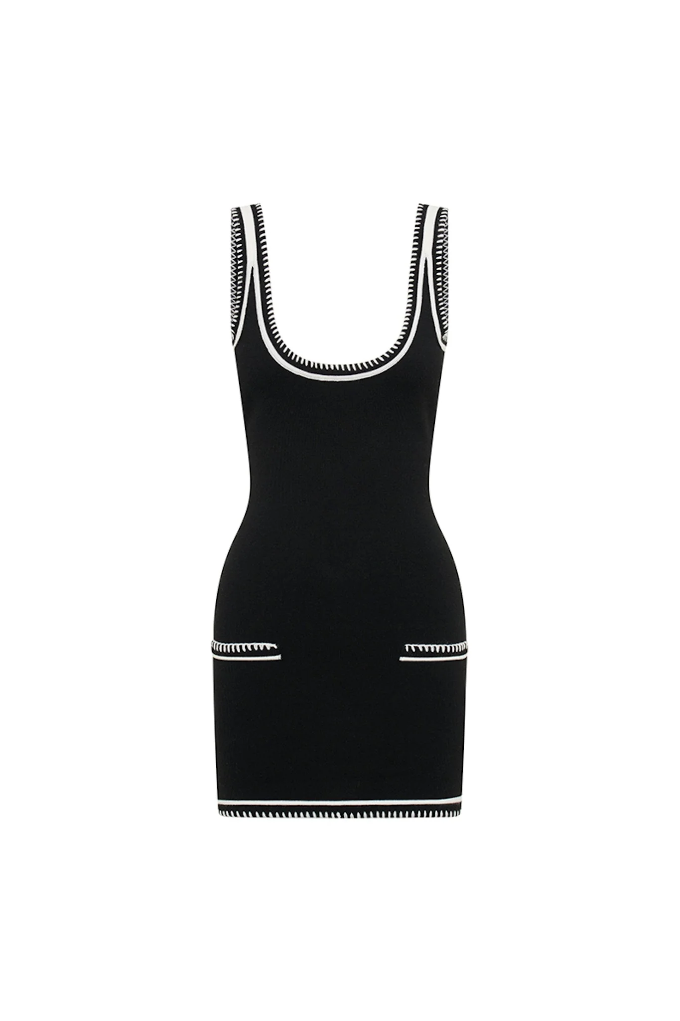 Beverly Mini Dress - Black/White - Image 3