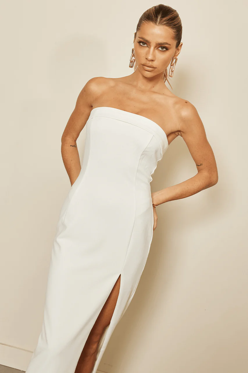 Bewitch Midi Dress - White - Image 5