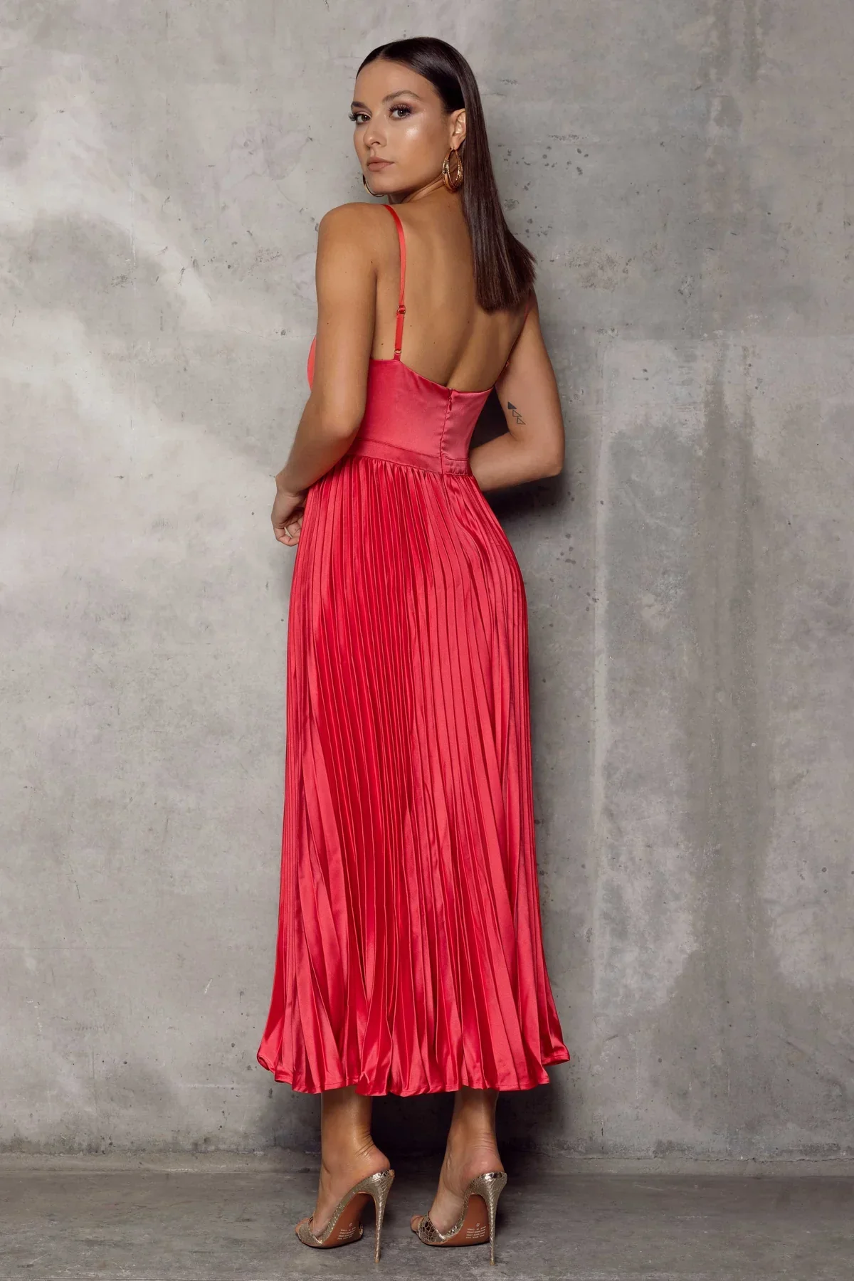 Bianca Dress - Watermelon Red - Image 2