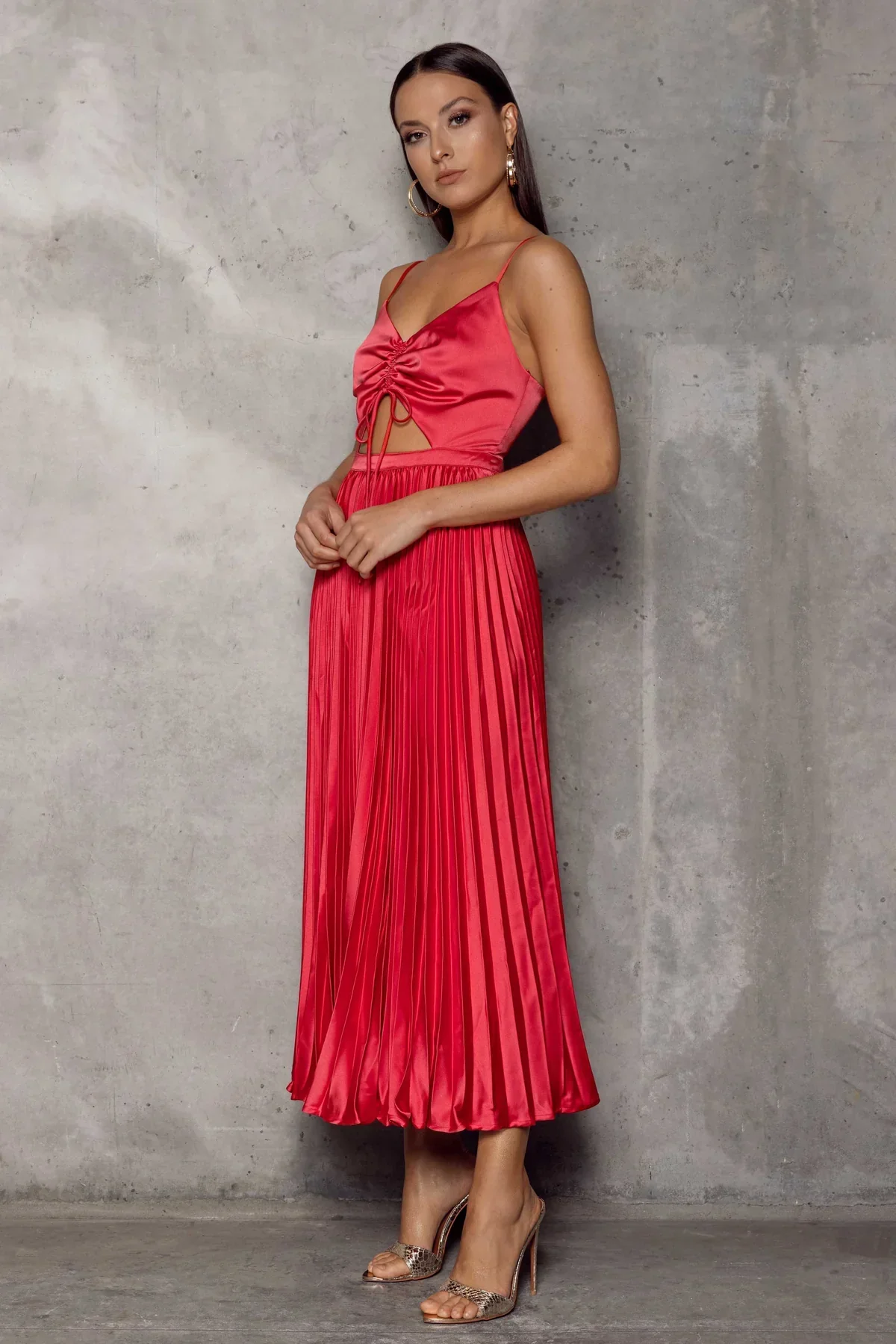Bianca Dress - Watermelon Red - Image 5