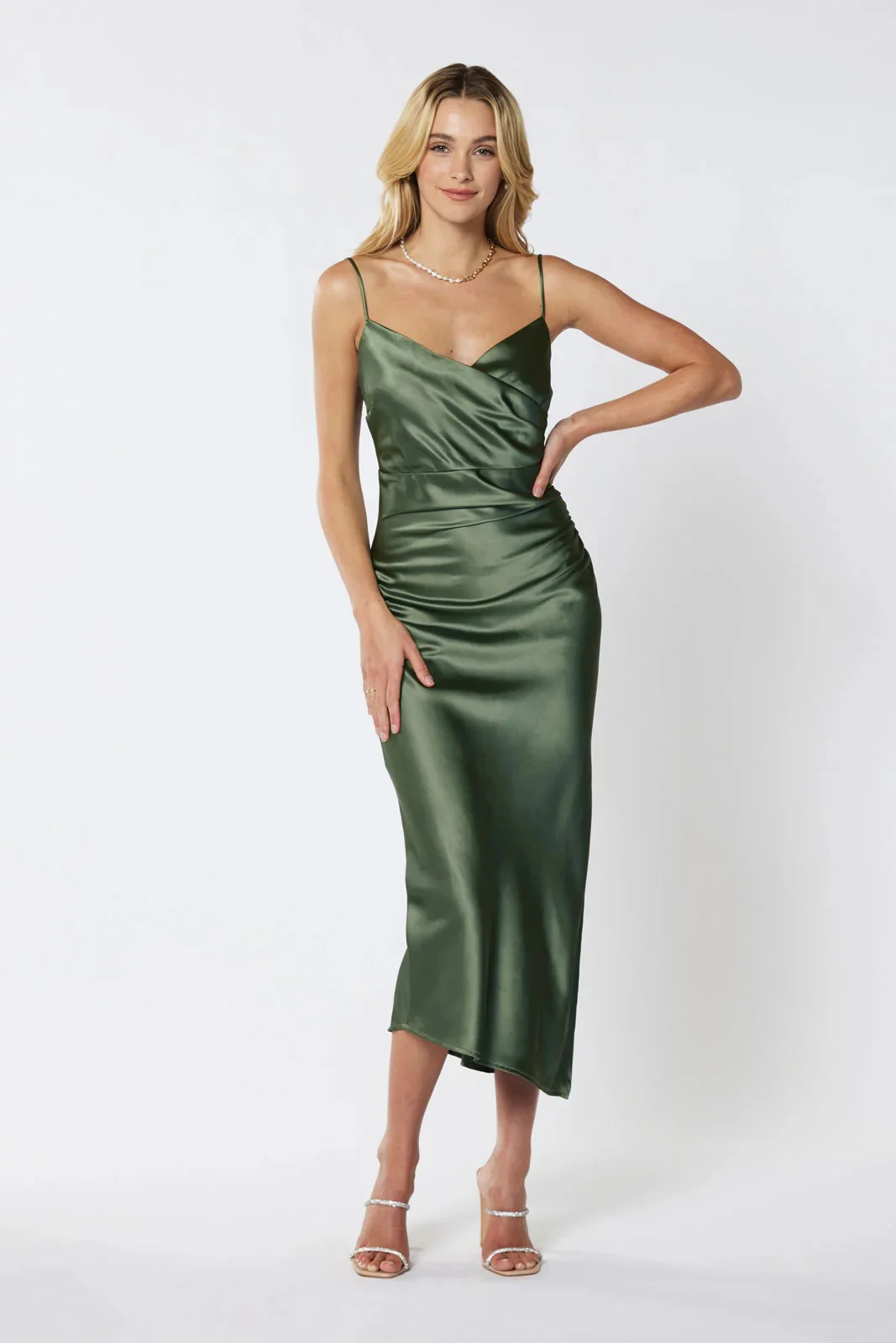 Billie Midi Dress - Olive - Image 3