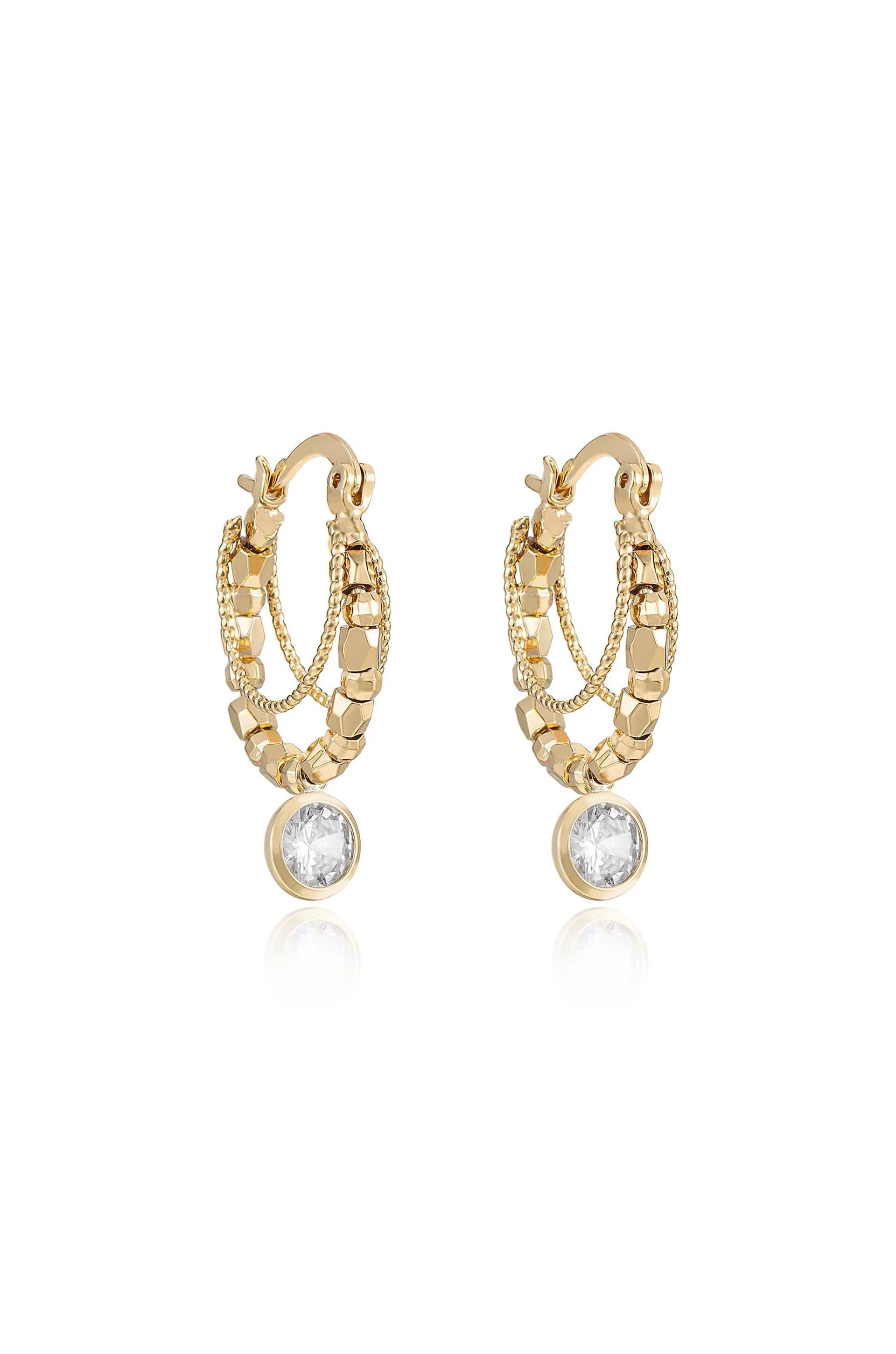 Boho Golden Hoop Earrings - Image 2