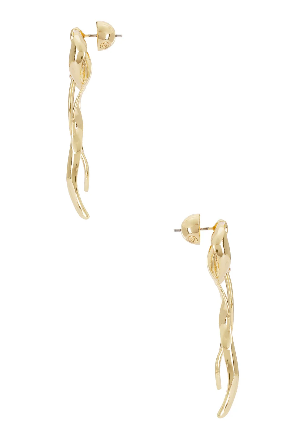 Organic Bow Earrings - 18k Gold Plated - Image 2
