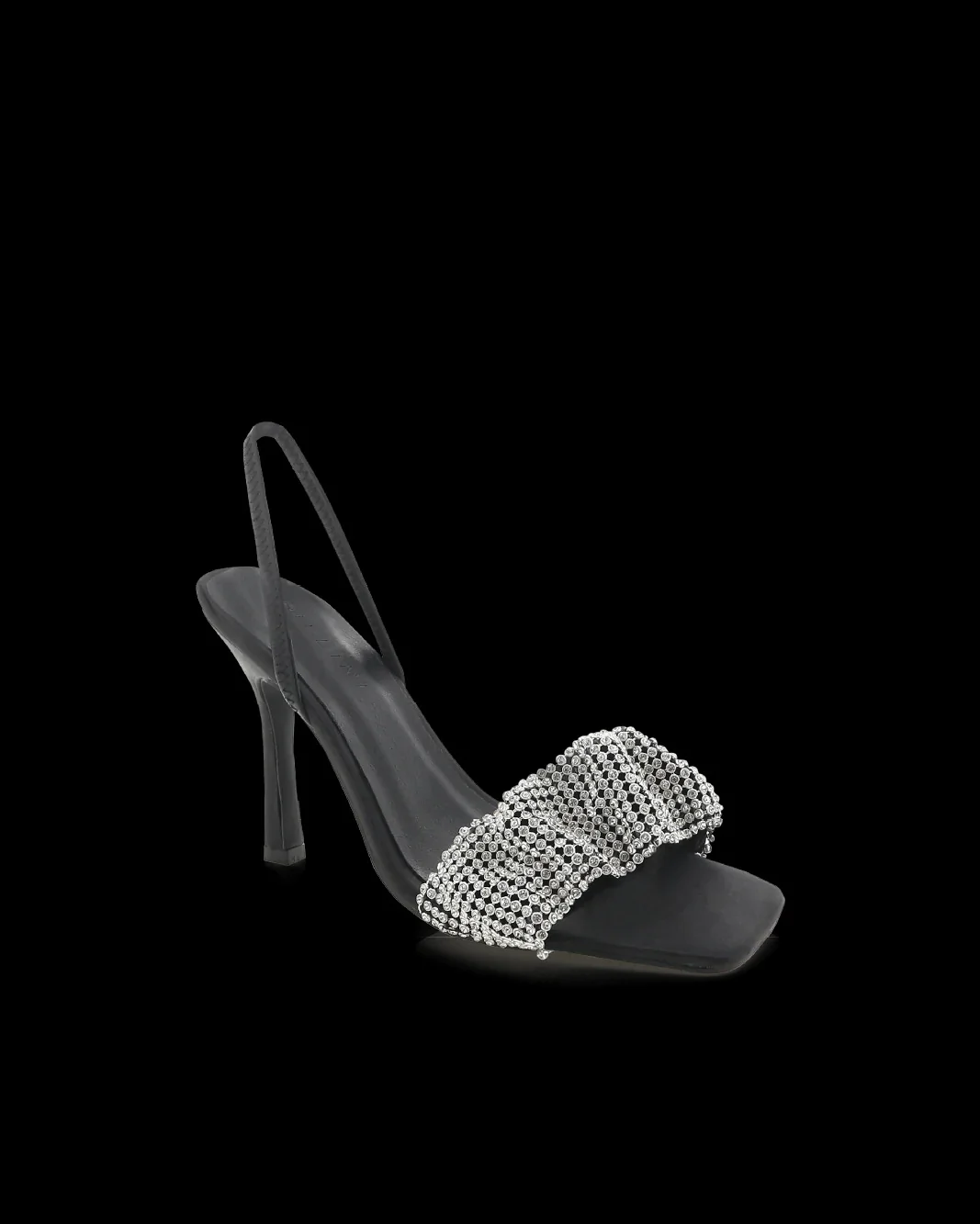 Brandi Heels - Black Satin - Image 5