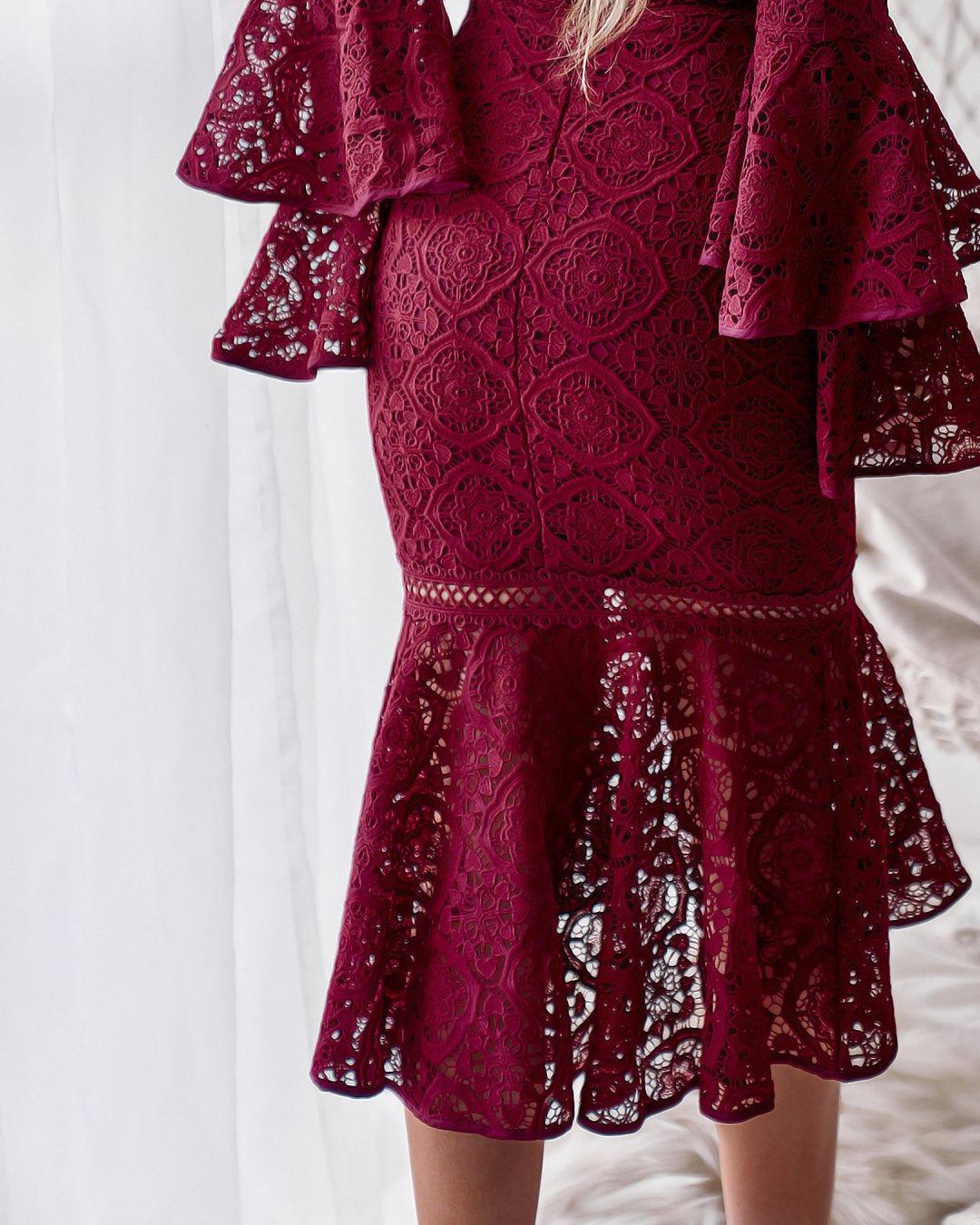 Brianna Dress - Red - Image 4
