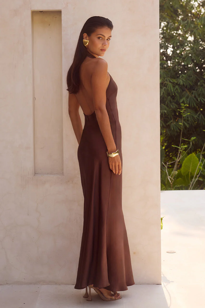 Brigitte Maxi Dress - Espresso - Image 2
