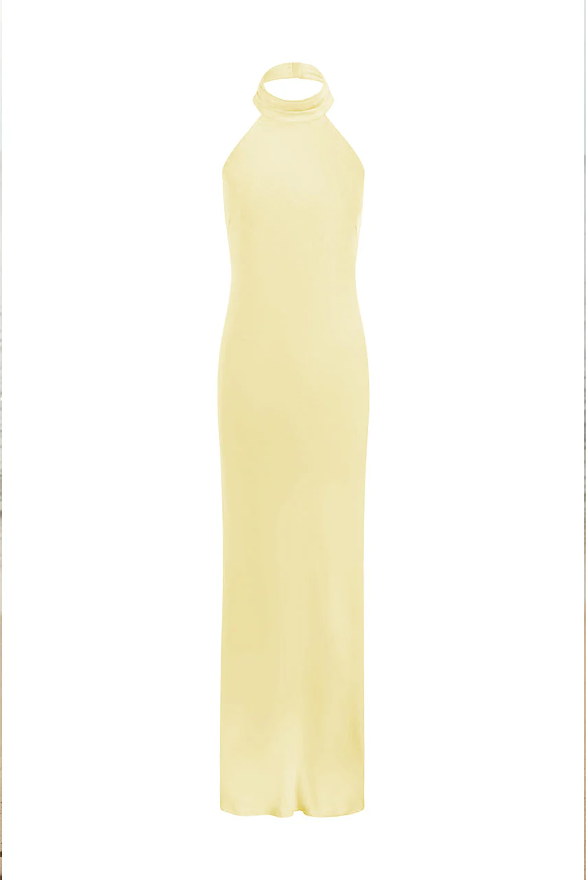 Brigitte Maxi Dress - Lemon - Image 2