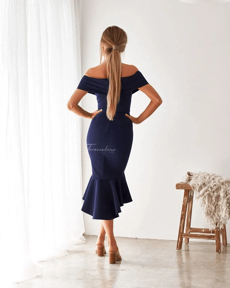 Brienne Dress - Navy - Image 5