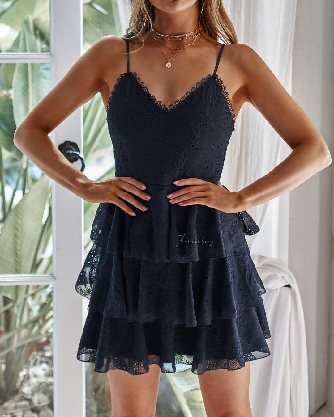 Bronte Dress - Navy - Image 2