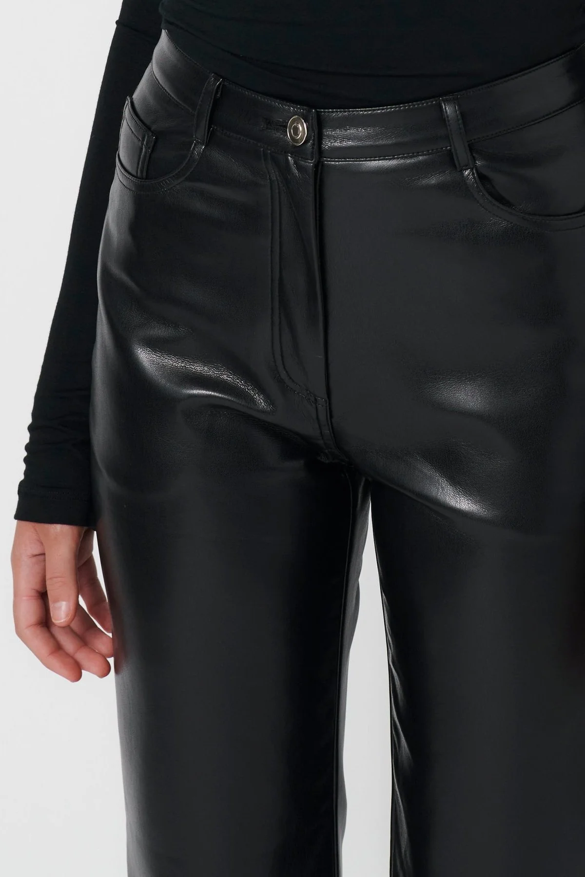 Brooke Leather Pants - Black - Image 4