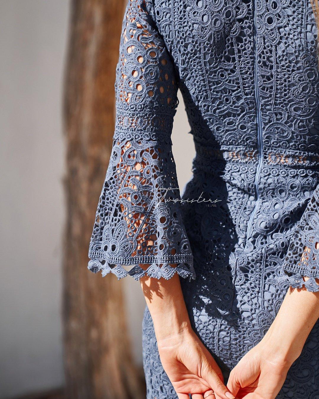 Brooklyn Dress - Steel Blue - Image 5