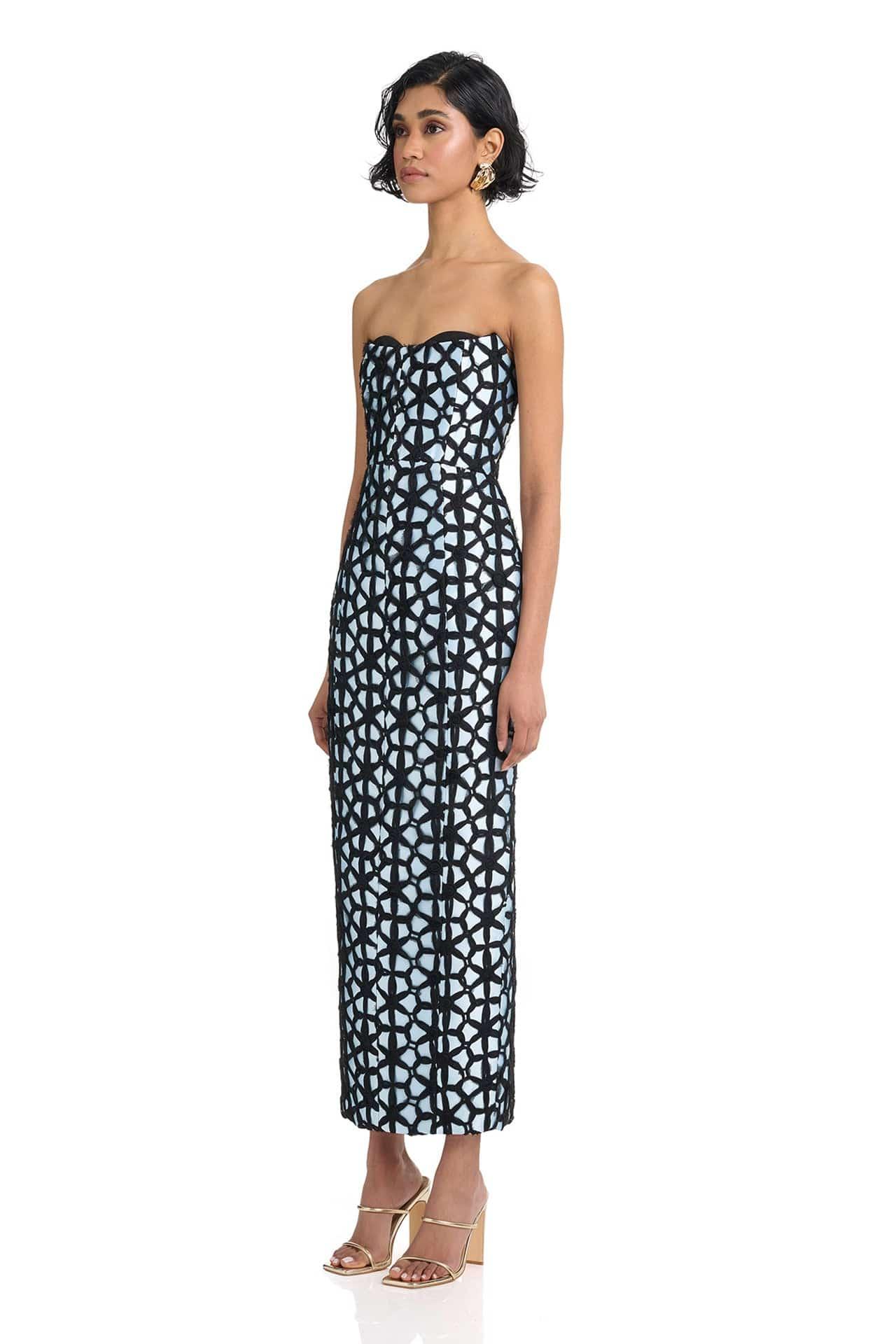 Brunei Gown - Black/Blue - Image 5