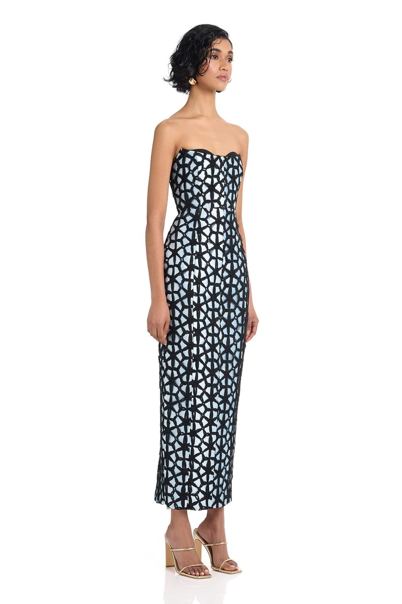 Brunei Gown - Black/Blue - Image 6