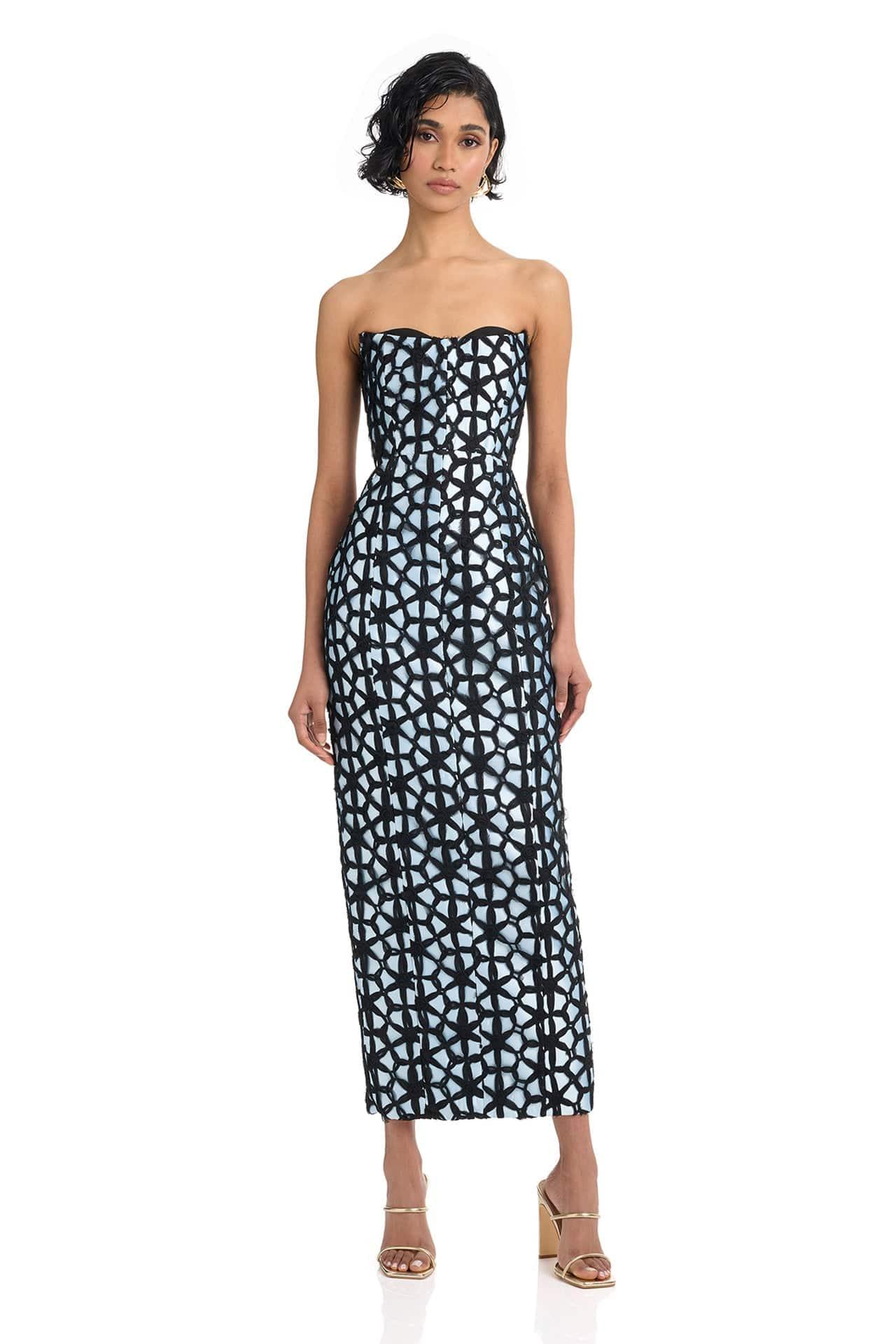 Brunei Gown - Black/Blue - Image 7
