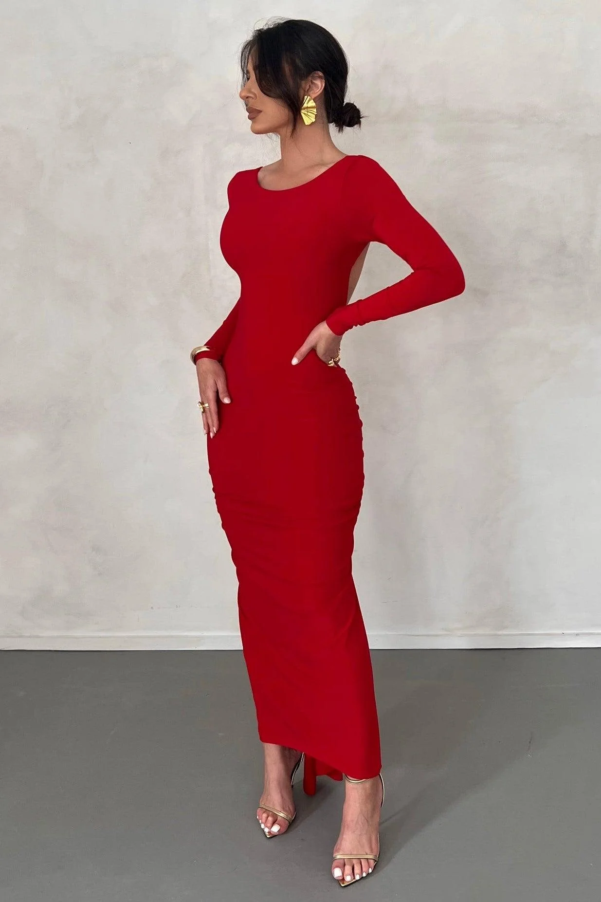 Camila Dress - Red - Image 2