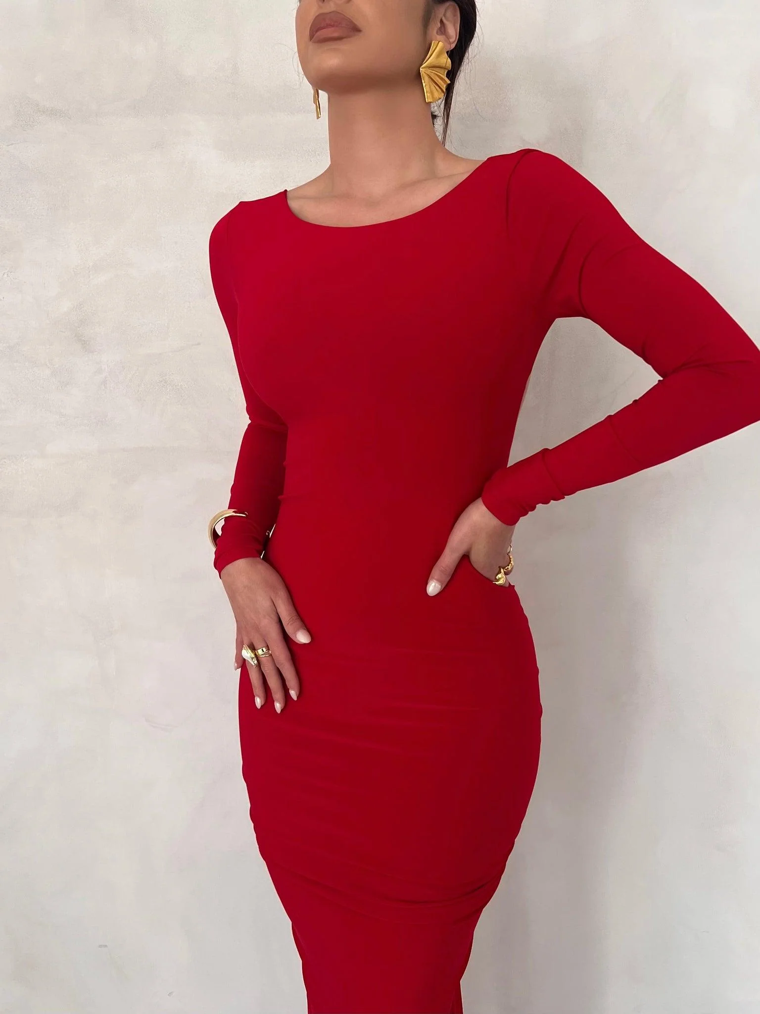 Camila Dress - Red - Image 4