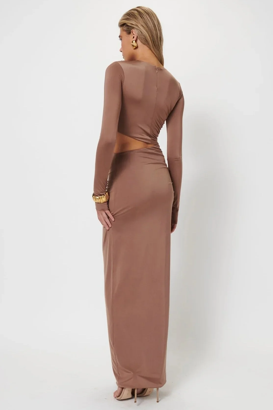 Cara Maxi Dress - Coffee - Image 2
