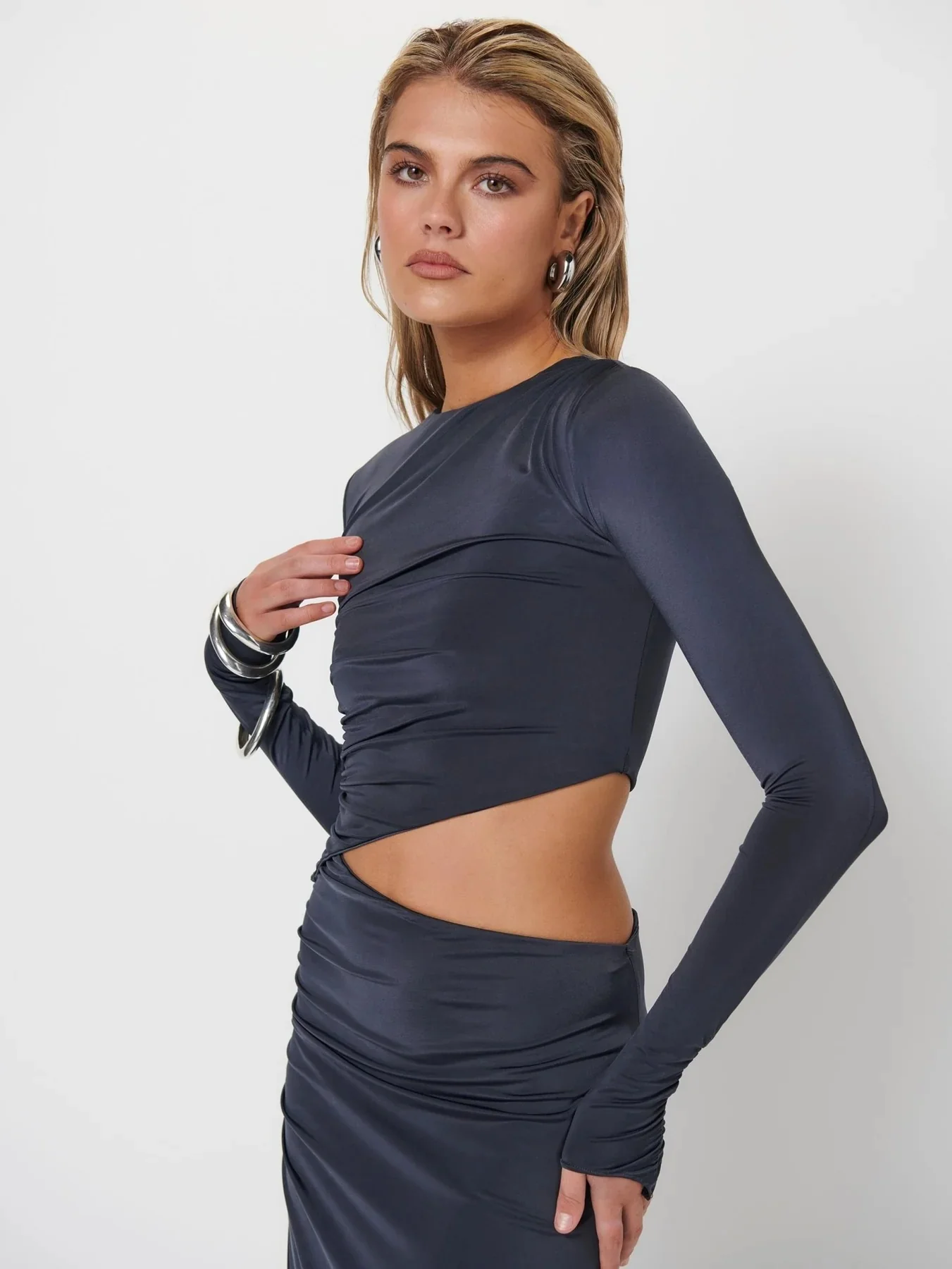 Cara Maxi Dress - Thunder - Image 4
