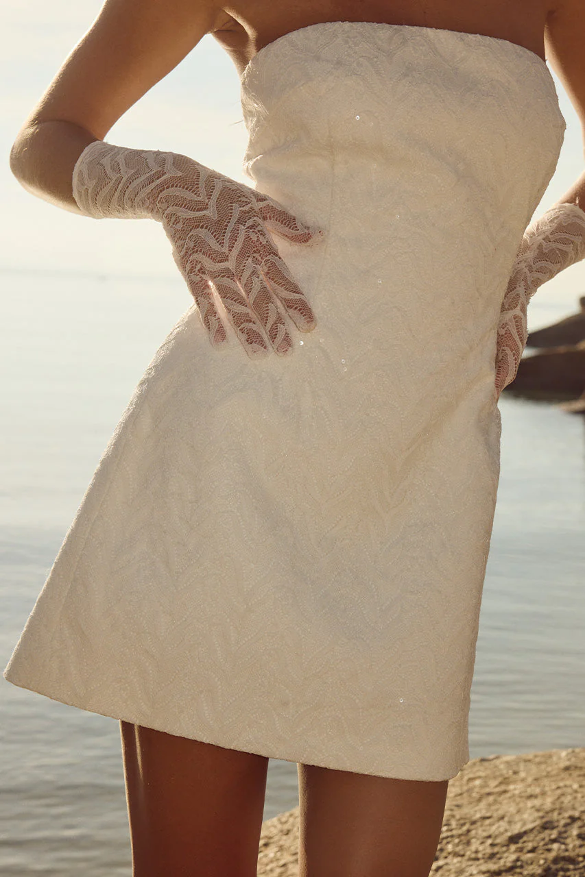 Carleti Mini Dress - Ivory - Image 4