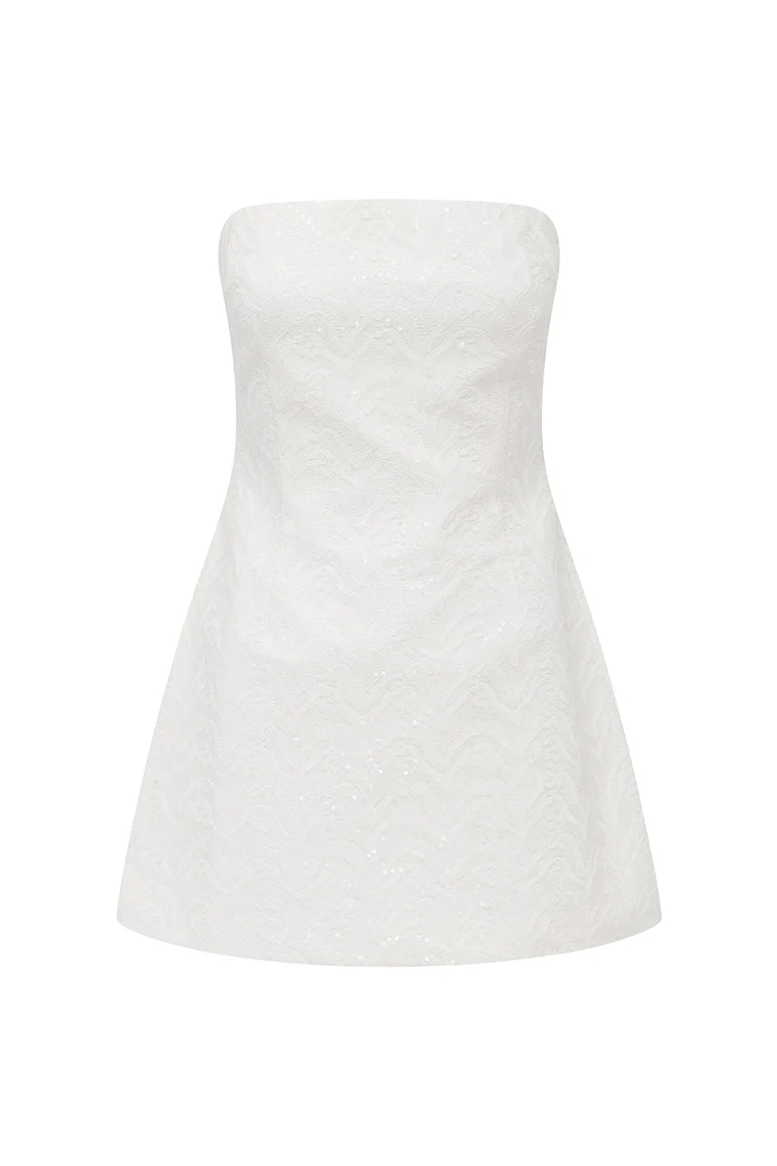 Carleti Mini Dress - Ivory - Image 6