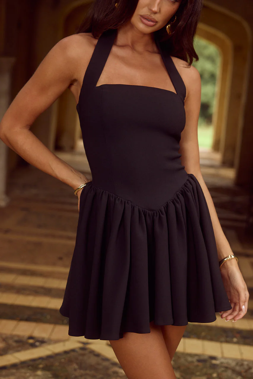 Carmen Mini Dress - Black - Image 4
